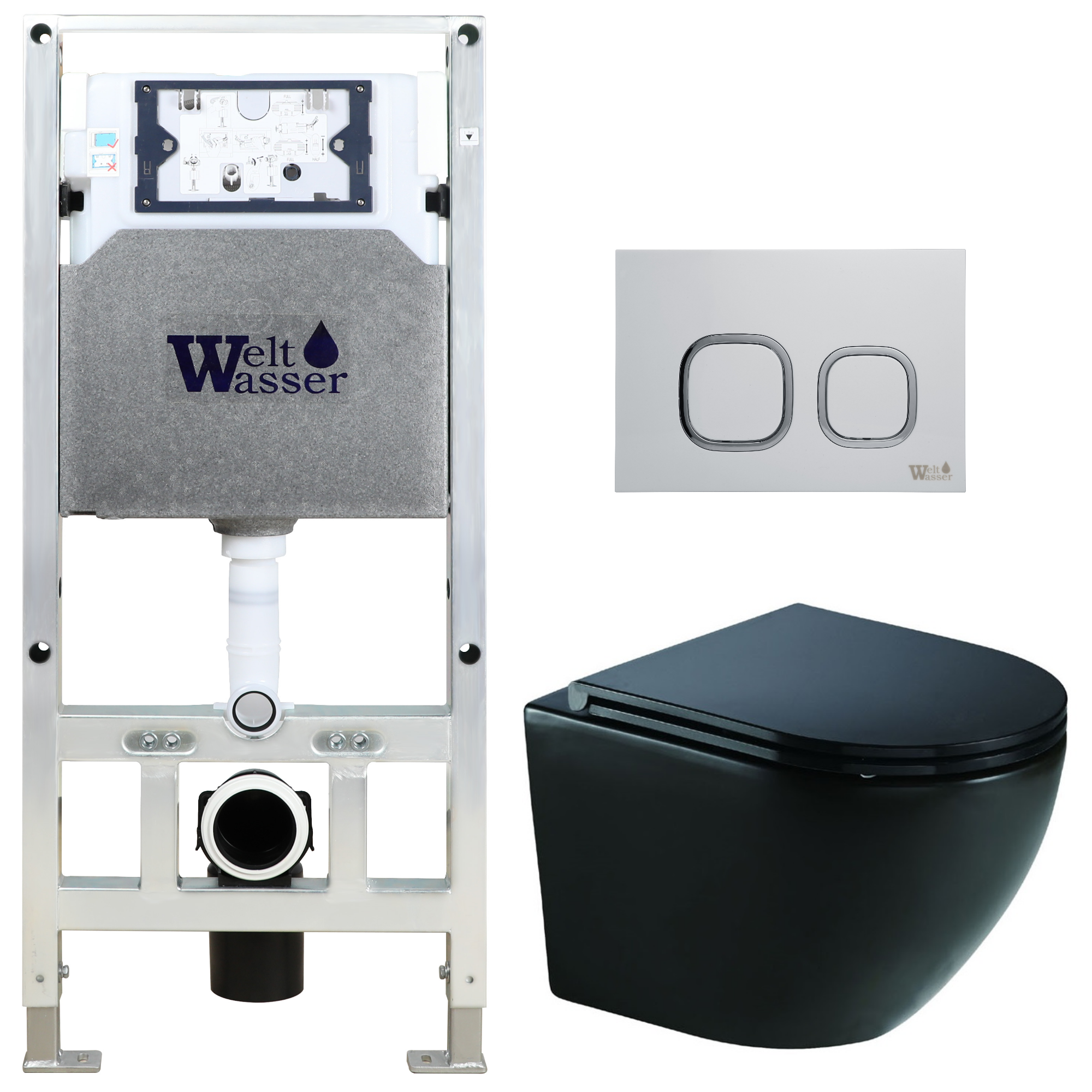 Комплект WeltWasser 10000010946 Merzbach 041 XL MT-BL + Amberg 506 ST + Amberg RD-WT