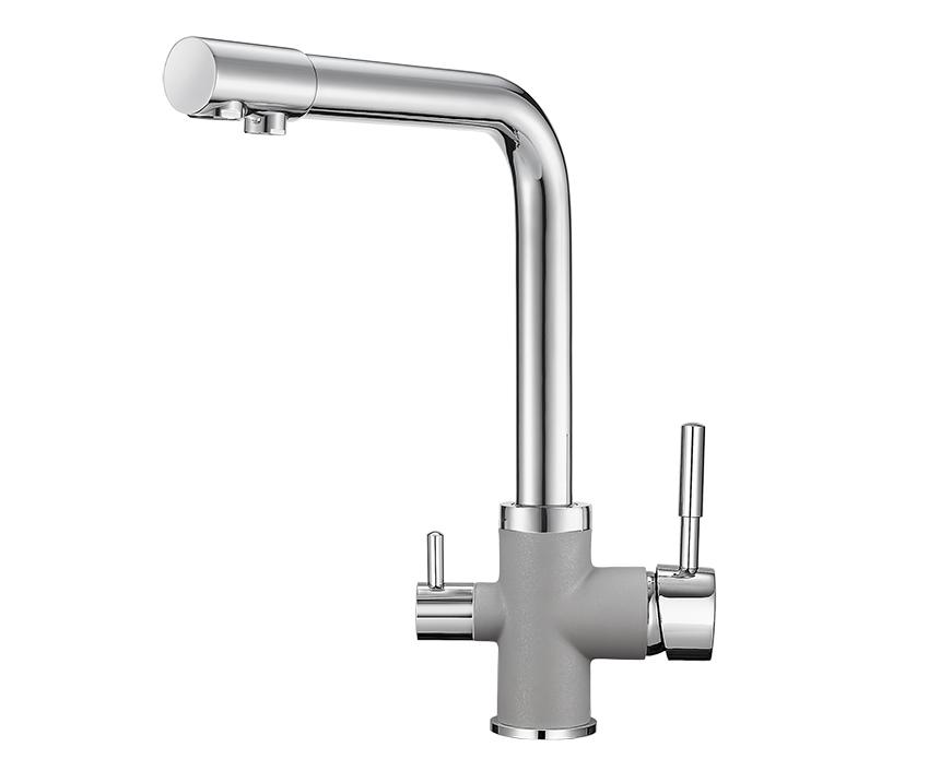 Смеситель для кухни (мойки) Granula 3015 xром/алюминиум
