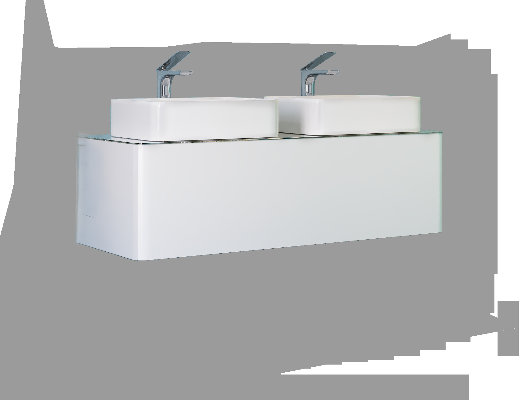 Тумба под раковину Raval Pure 120 подвесная Pur.01.120/P/W белая