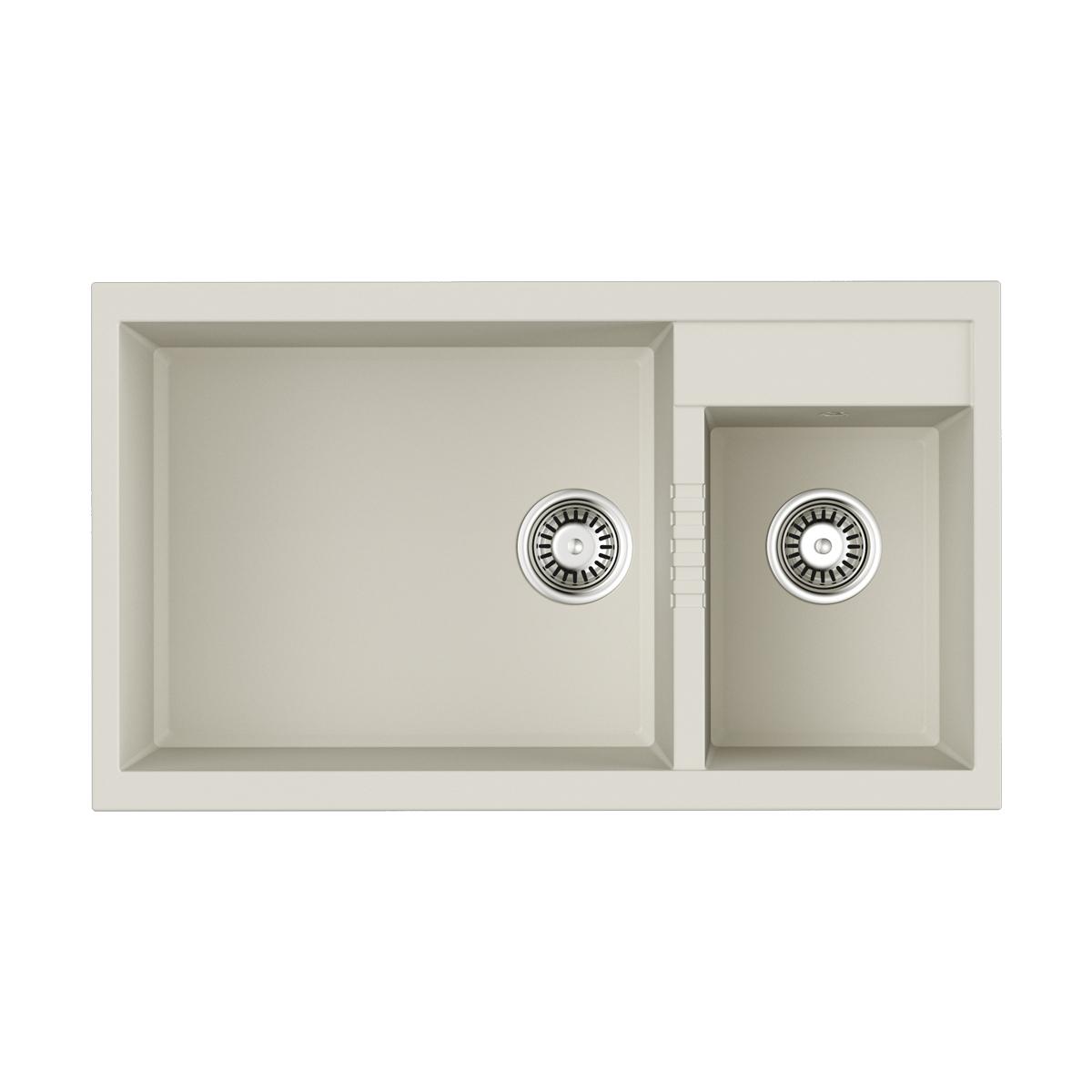 Врезная кухонная мойка Omoikiri Tedori 86-2-LB-WH белый 4993935