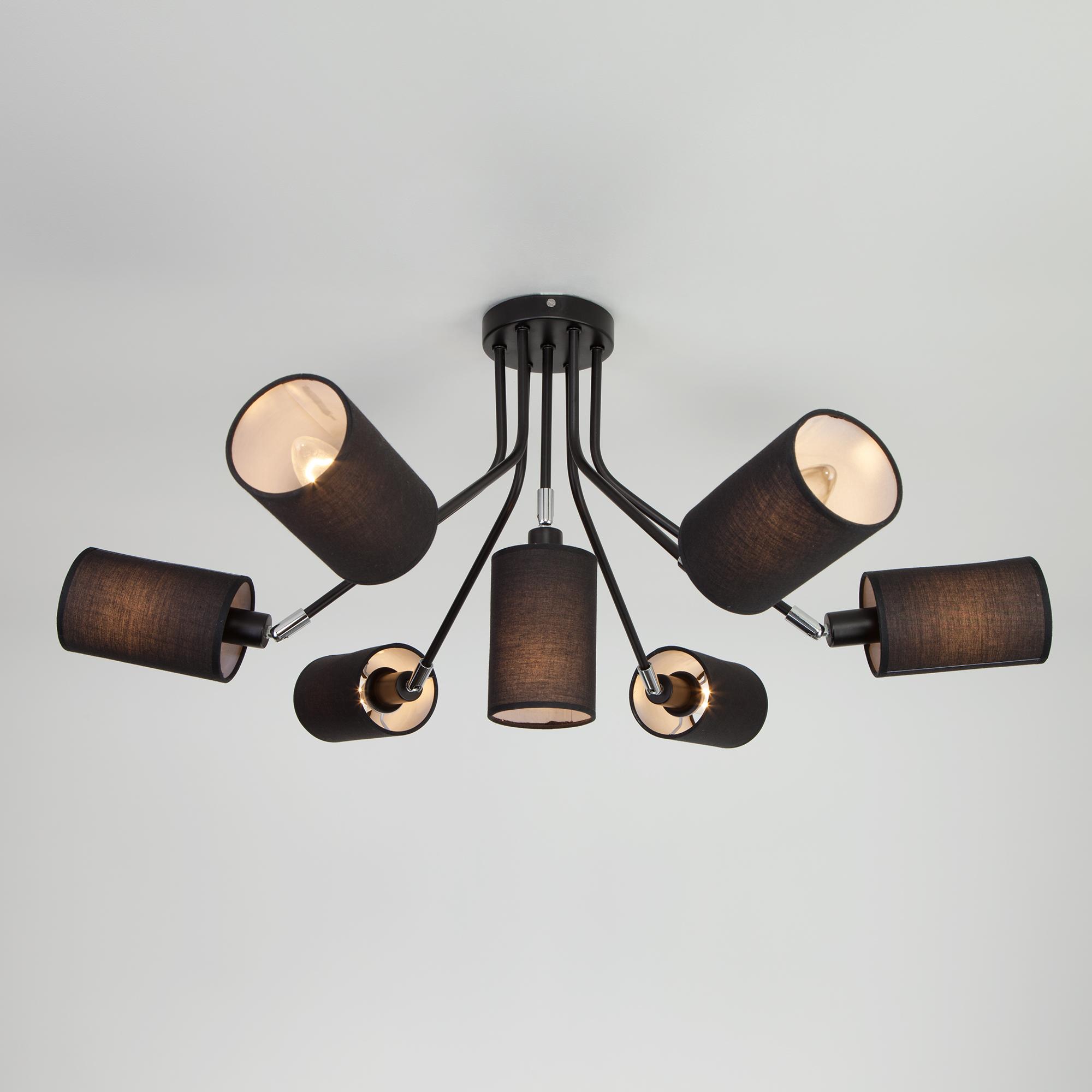 Люстра в стиле лофт рожками Eurosvet 70072/7 черный