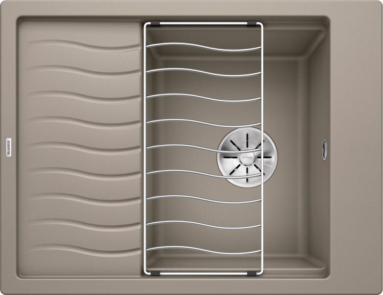 Врезная кухонная мойка Blanco ELON 45S SILGRANIT PuraDur серый беж