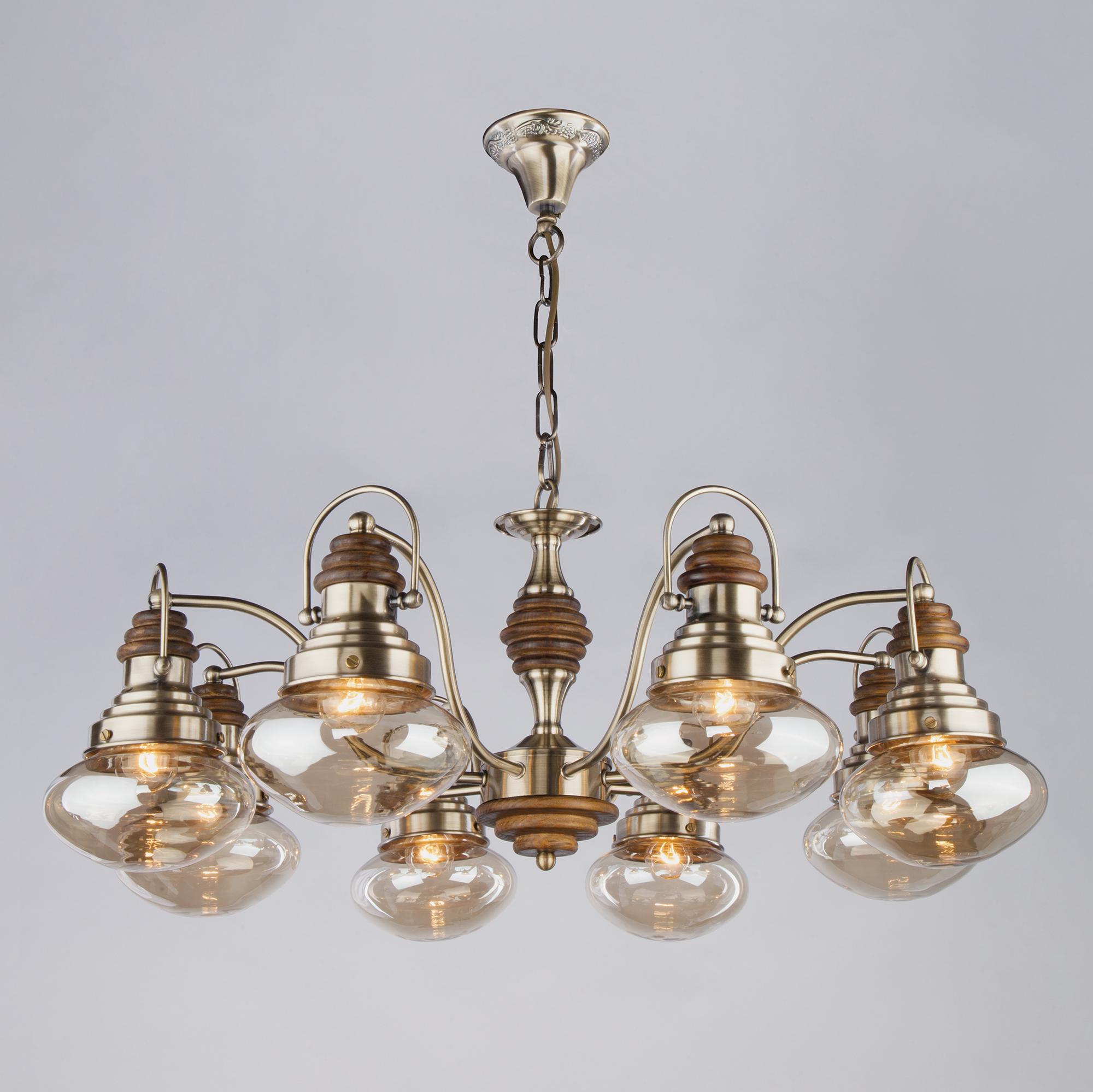 Подвесная люстра Bogate's Умный дом 366/8 античная бронза