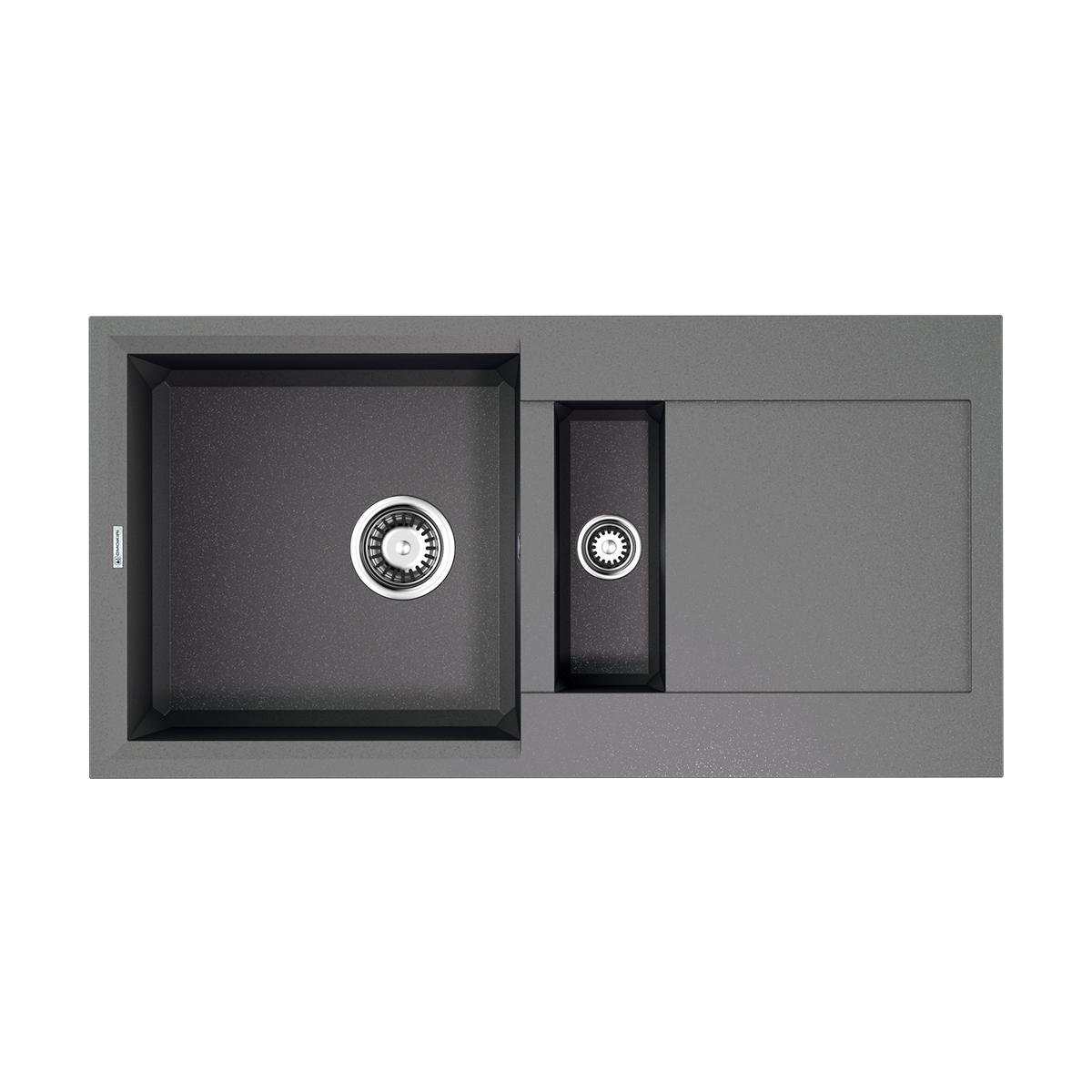 Врезная кухонная мойка Omoikiri Sakaime 86-2-GR leningrad grey 4993560