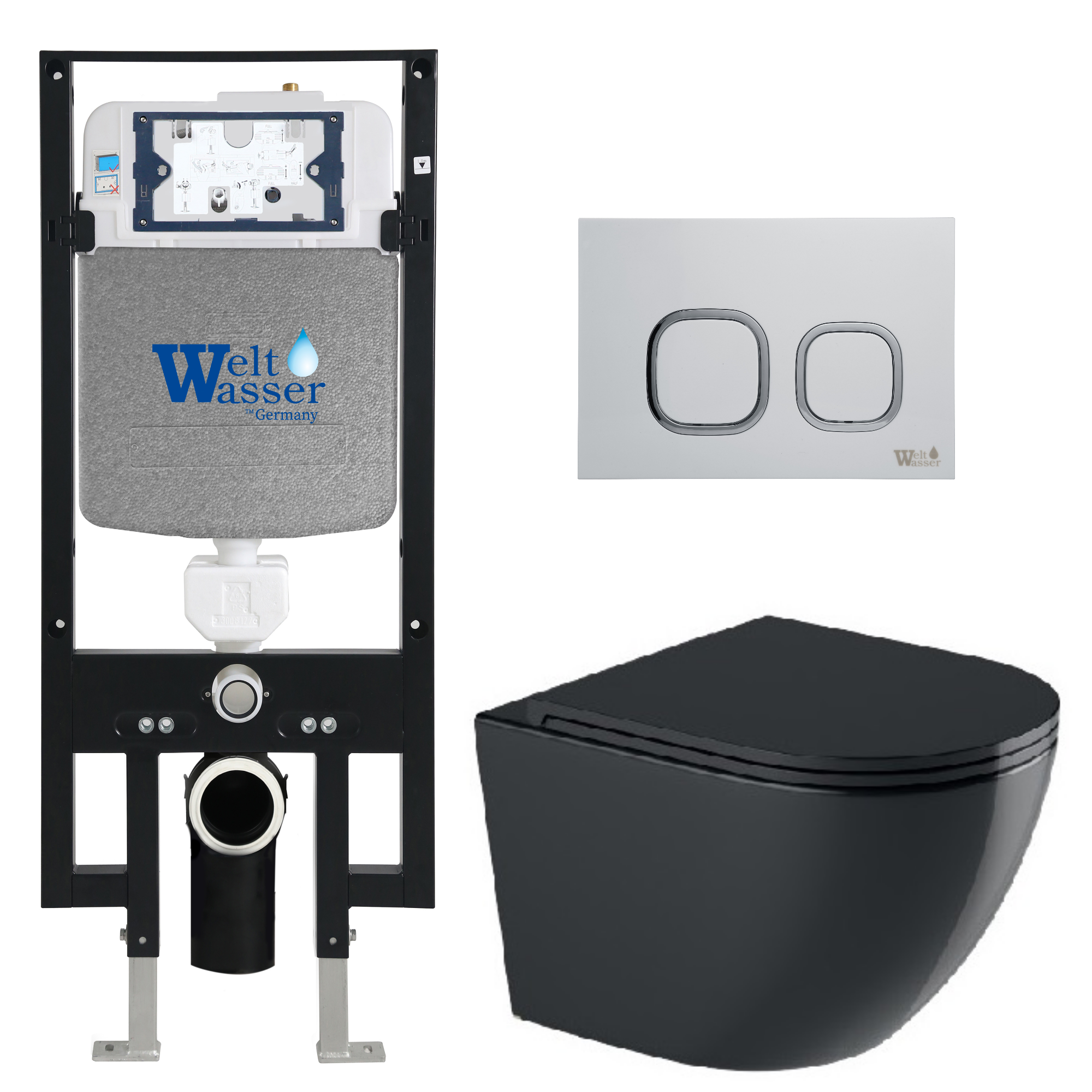Комплект WeltWasser 10000012179 Merzbach 043 GL-BL + Amberg 497 + Amberg RD-WT
