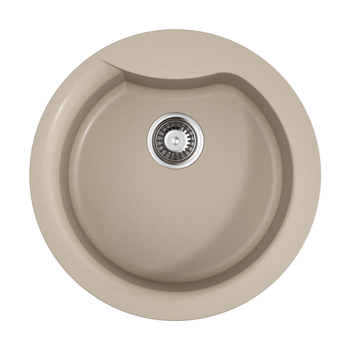 Врезная кухонная мойка Omoikiri Yasugata 48R-SA бежевый 4993132