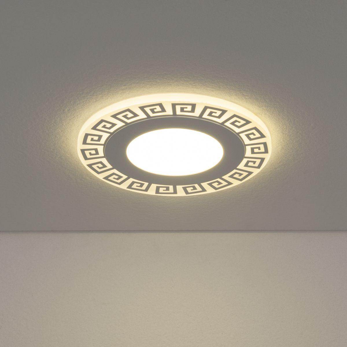 Встраиваемый потолочный светодиодный светильник Elektrostandard DSS002 7+3W 4200K