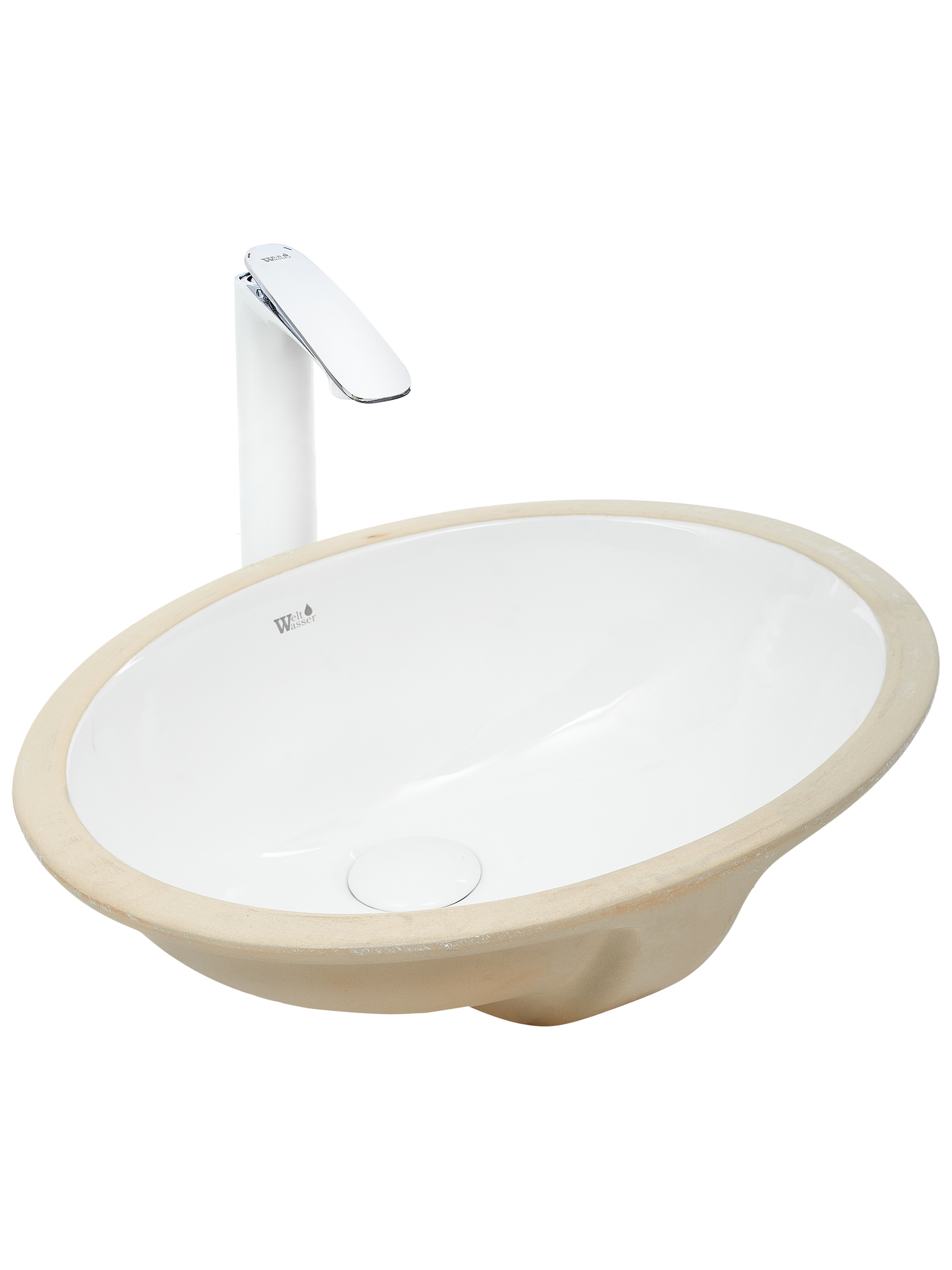 Раковина врезная WeltWasser 47х39х19 WW Deilbach 6022 10000003898 белая
