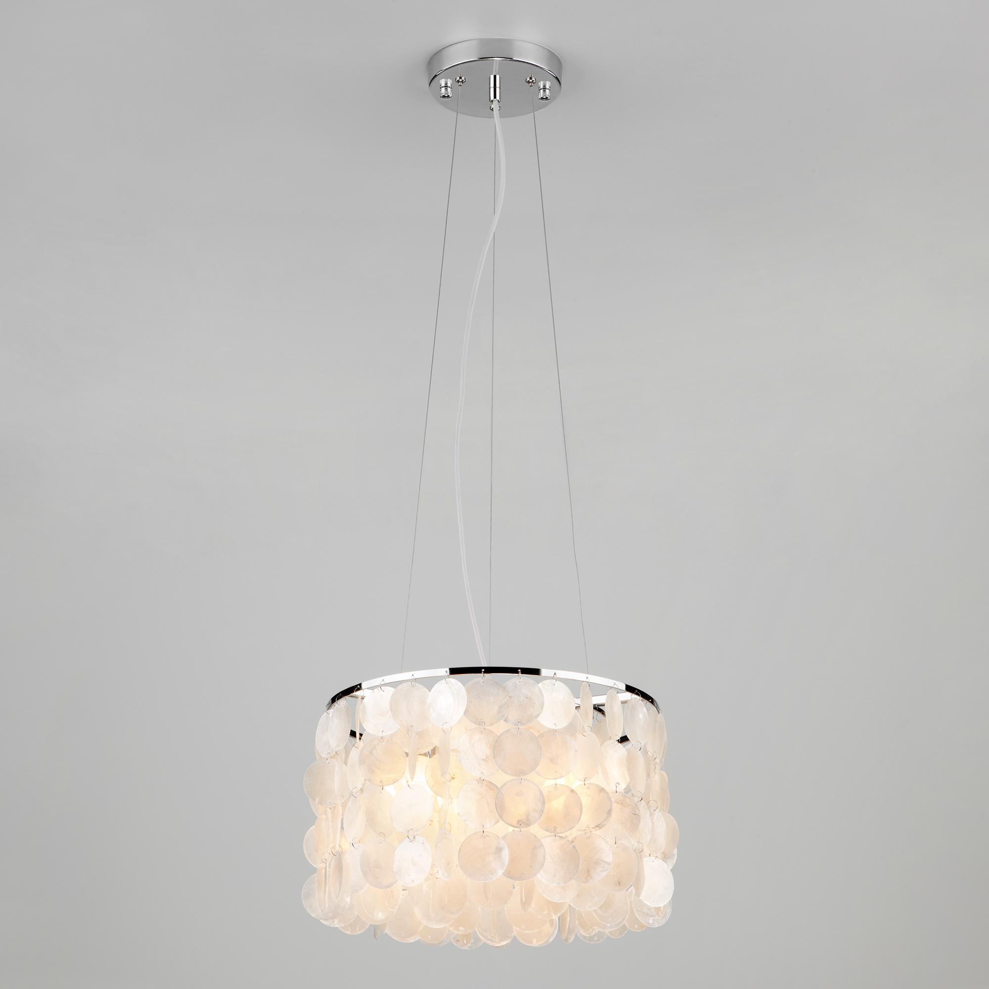 Люстра с перламутром Eurosvet 60005/3 хром/перламутр