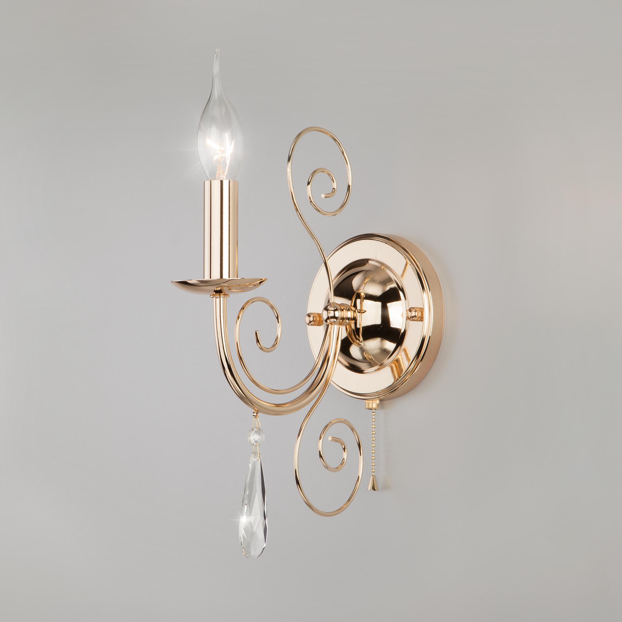 Бра классическое с хрусталем Eurosvet 10094/1 золото