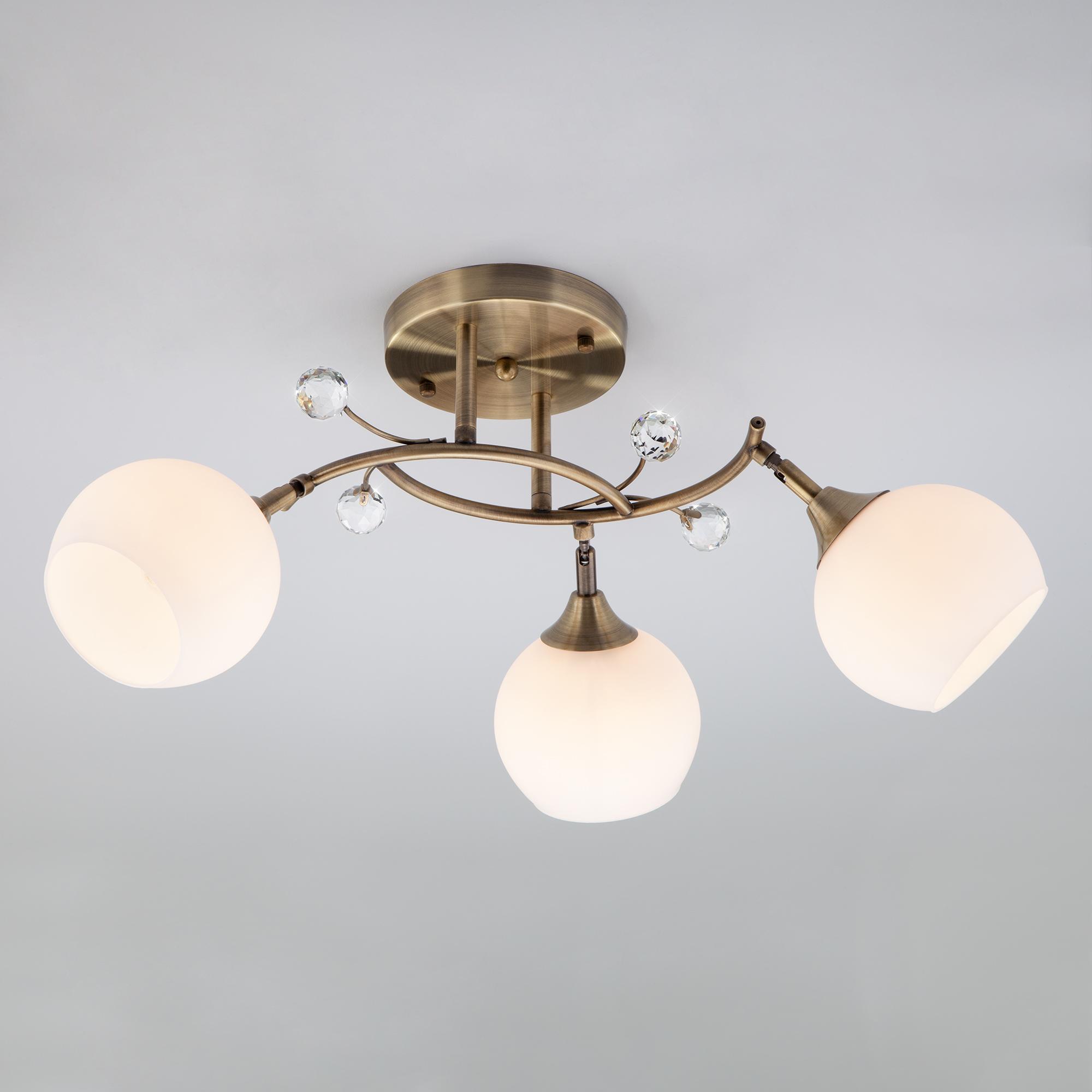 Люстра с плафонами Eurosvet 9604/3 античная бронза