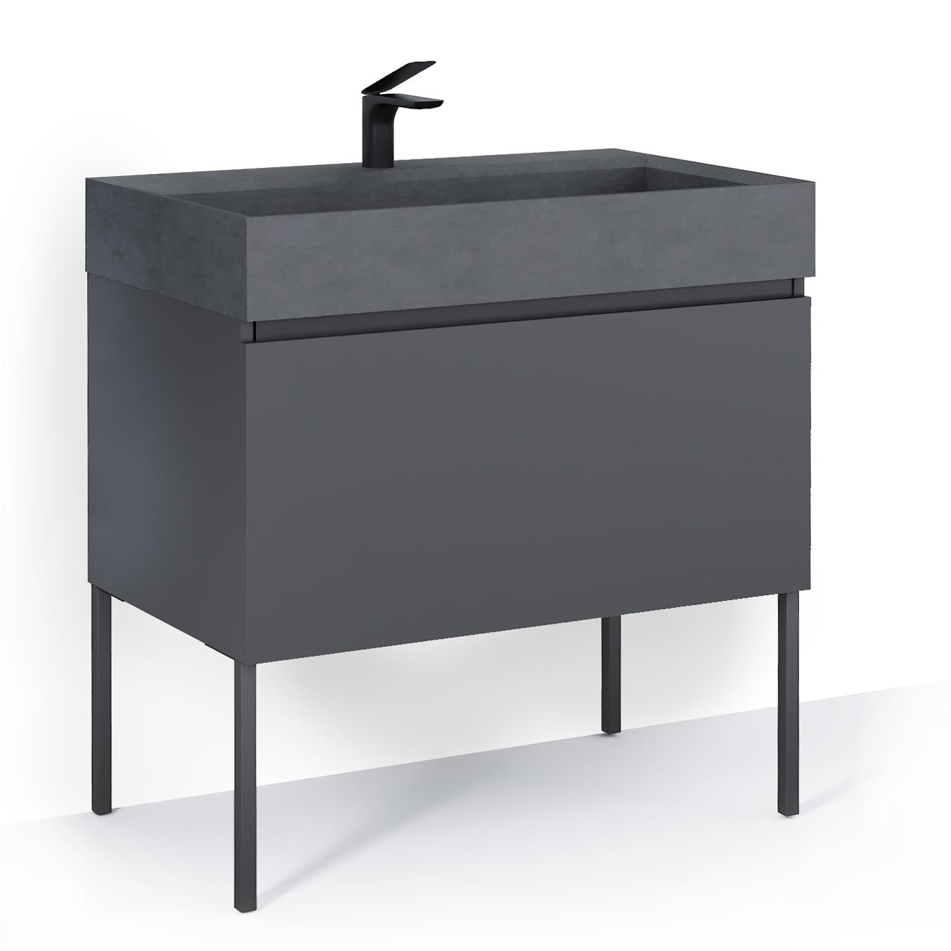 Тумба Raval Facet 80 подвесная Fac.01.80/P/A/RL антрацит