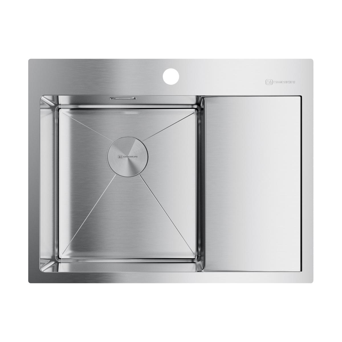 Врезная кухонная мойка Omoikiri Akisame 65-IN-L нержавеющая сталь 4973058