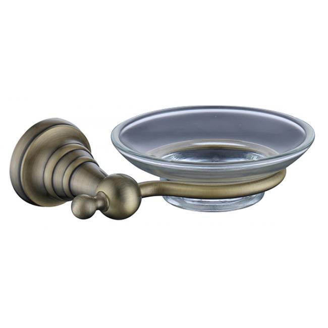 Мыльница (стекло/латунь) Kaiser KH-4203 бронза