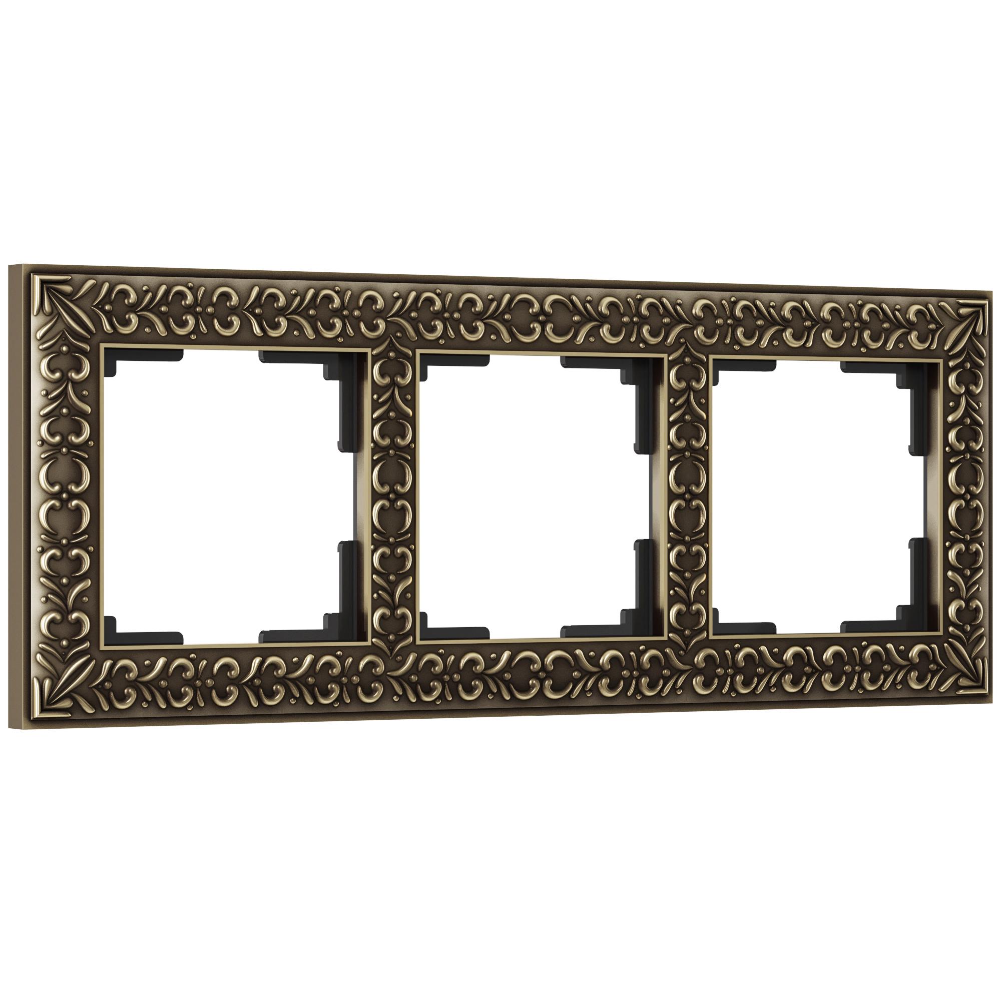 Рамка на 3 поста бронза Werkel W0031512