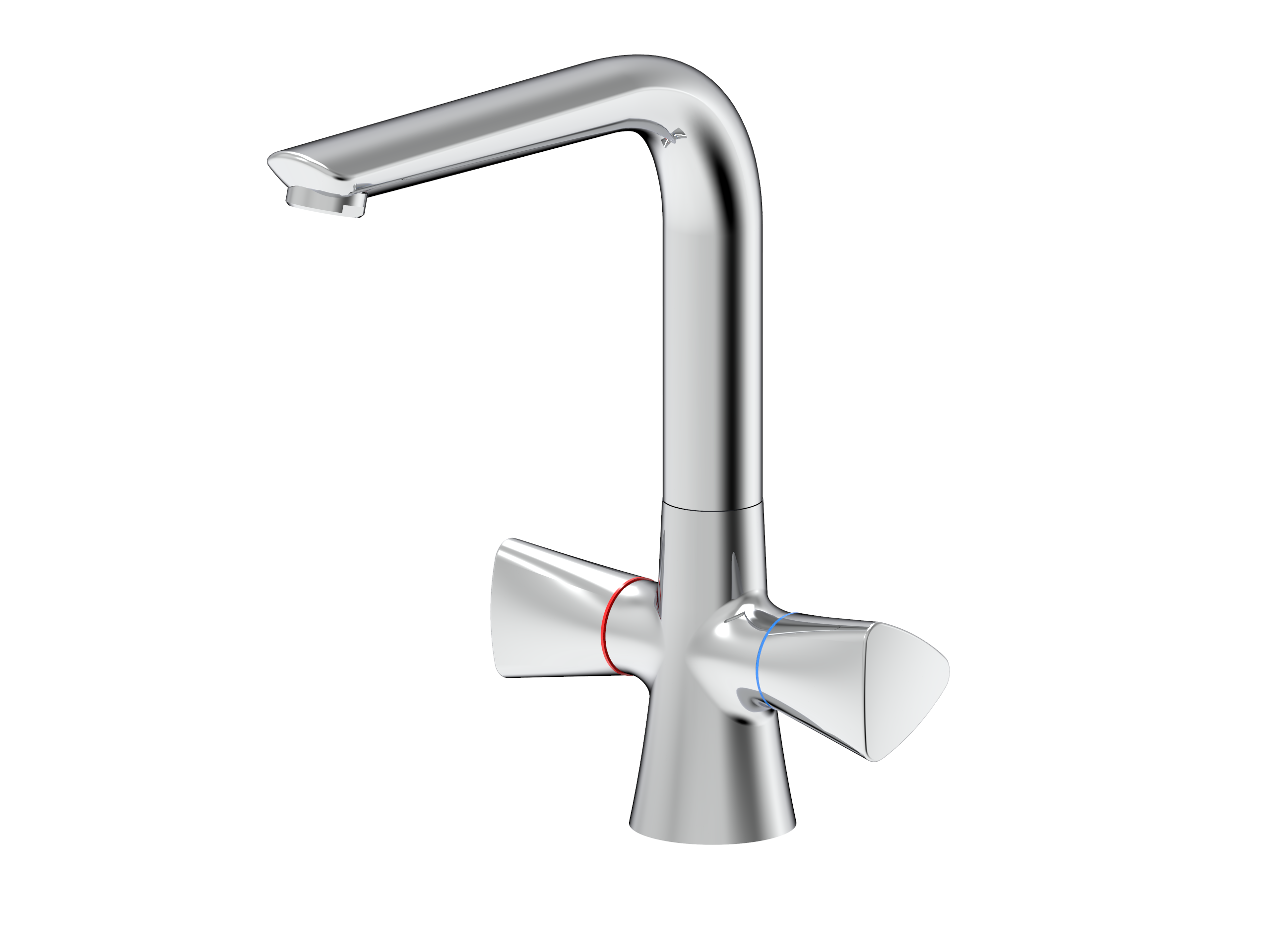 Смеситель для кухни с поворотным изливом Rush Andros AN2435-22