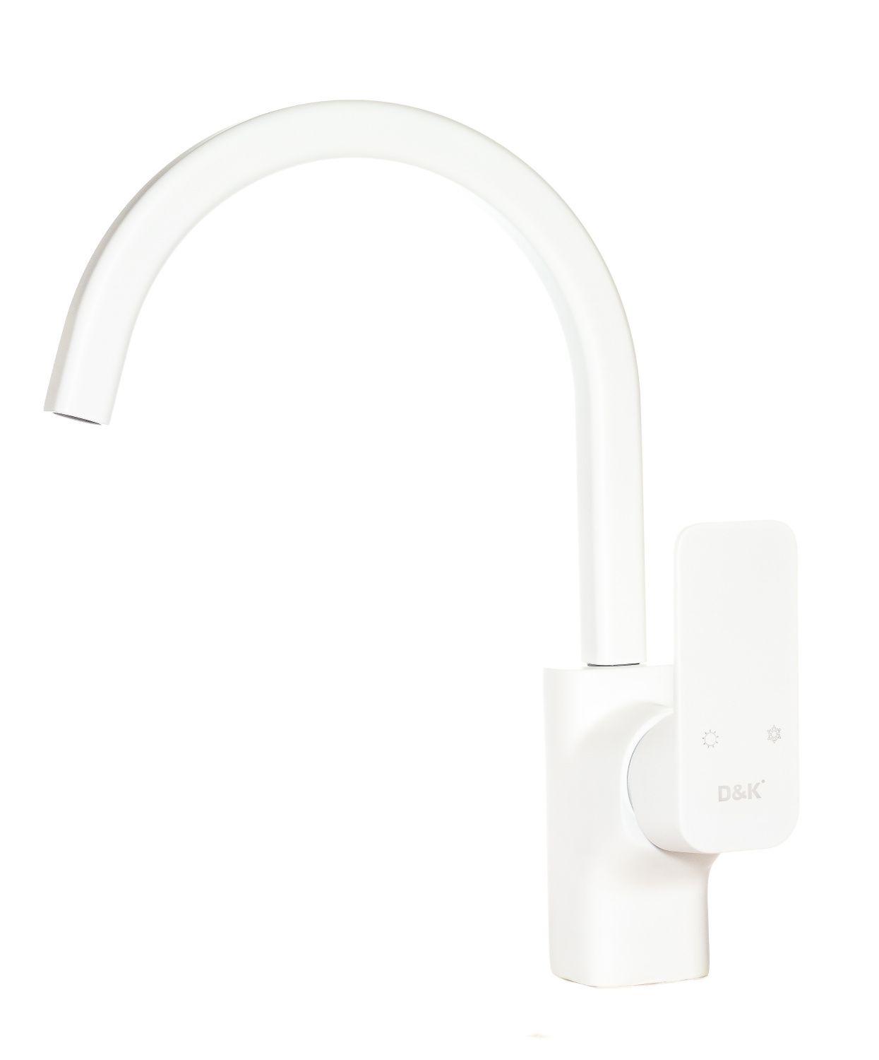 Смеситель для кухни (мойки) D&K Berlin.Steinbeis DA1432426 белый