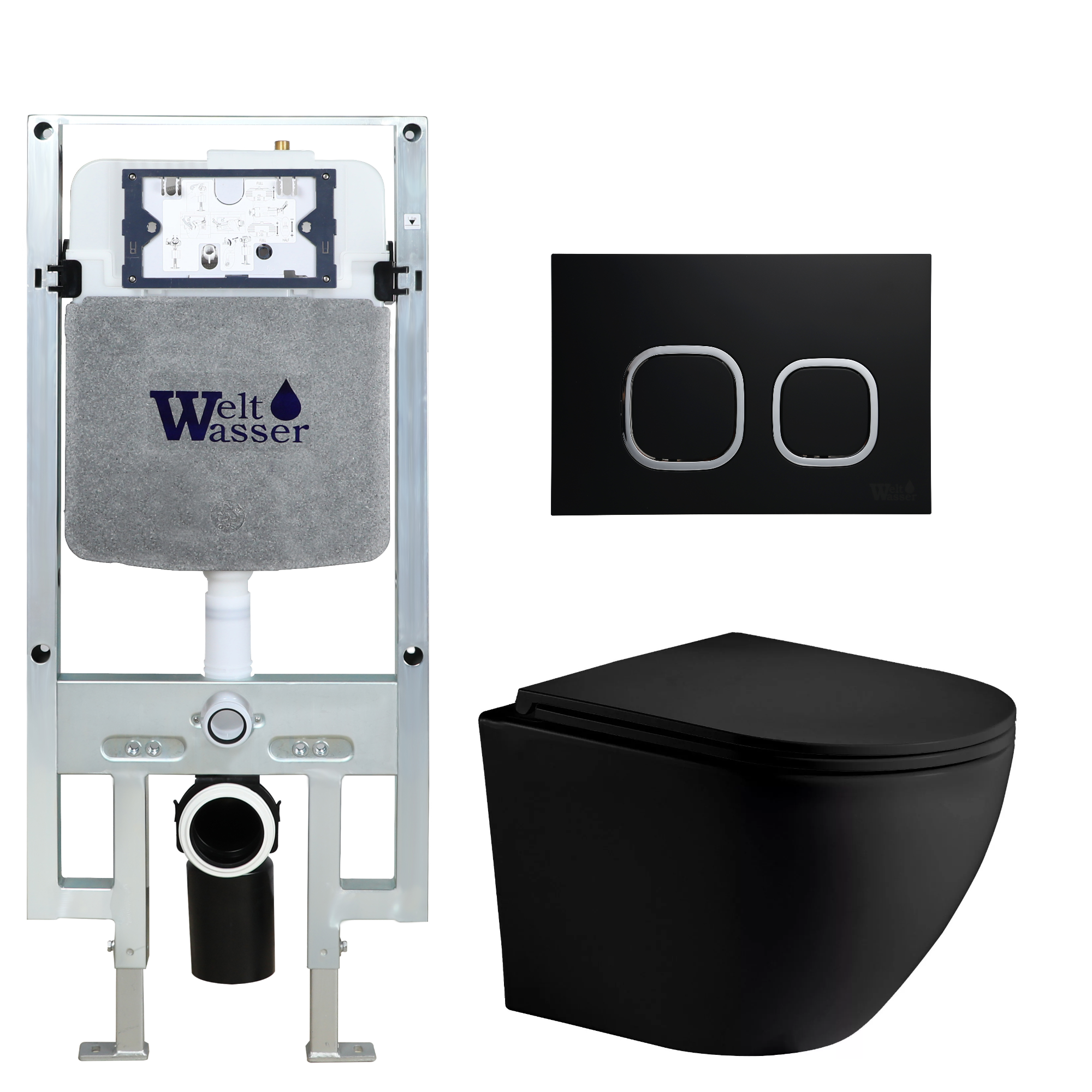 Комплект WeltWasser 10000011335 Merzbach 043 MT-BL + Amberg 497 ST + Amberg RD-BL