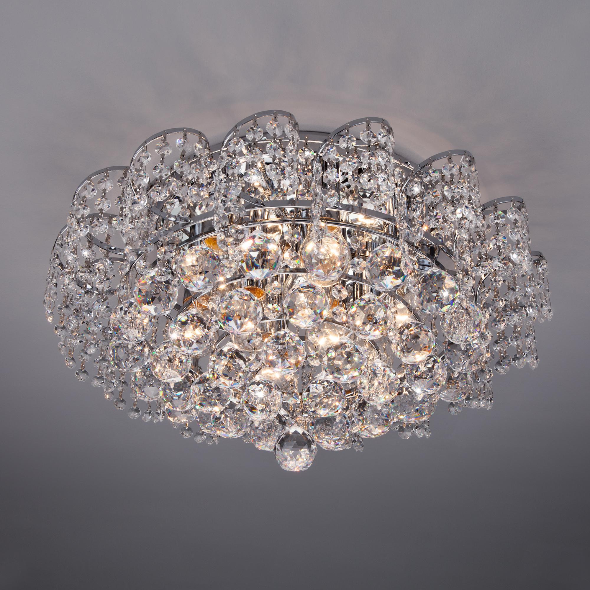 Потолочная люстра с хрусталем Eurosvet 16017/9 хром