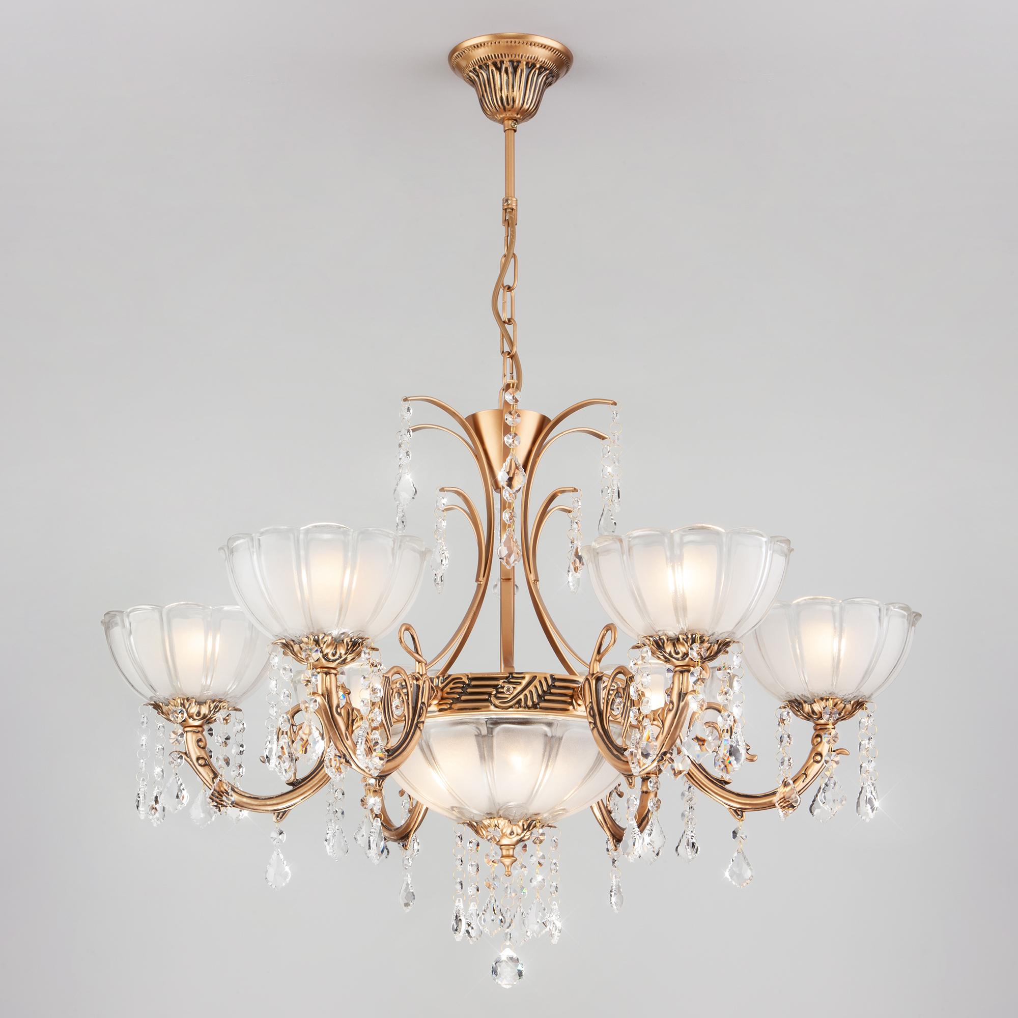 Подвесная люстра Eurosvet 5211/6+3 античная бронза