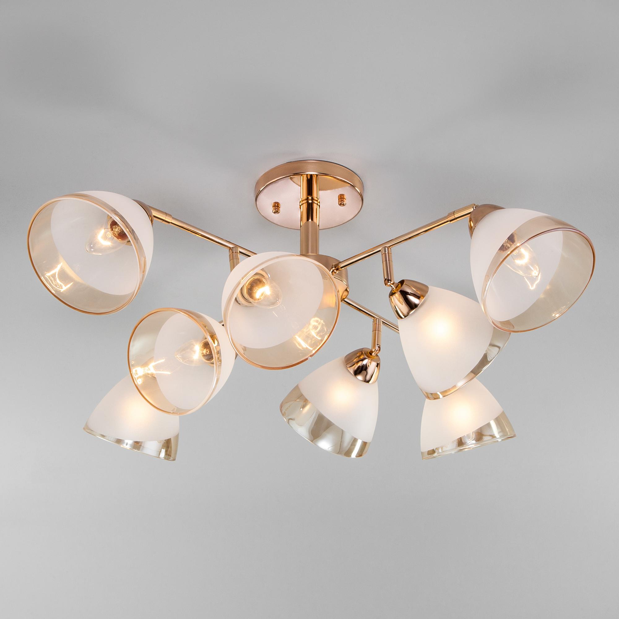 Потолочная люстра с плафонами Eurosvet 30126/8 золото