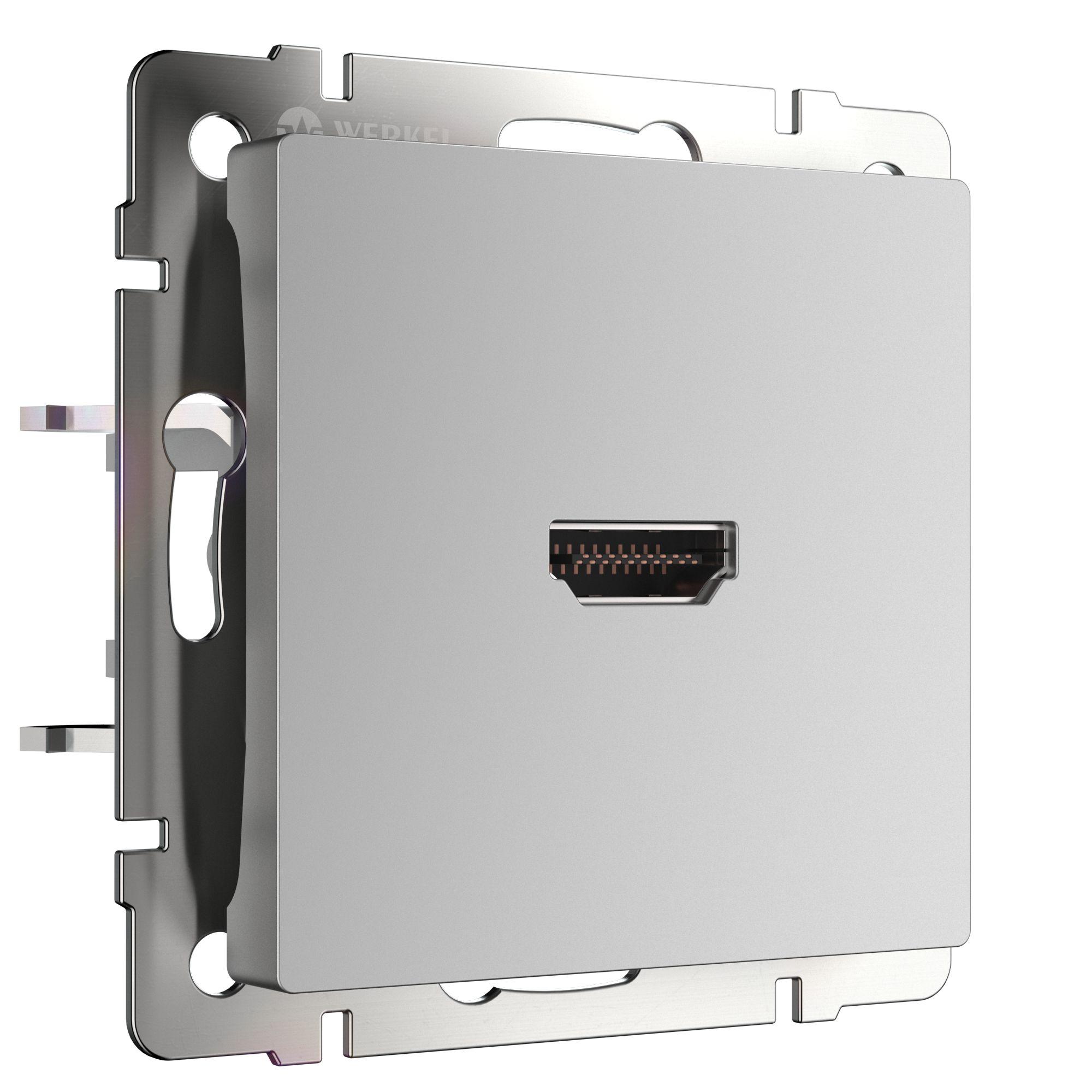 Розетка HDMI серебряный Werkel WL06-60-11