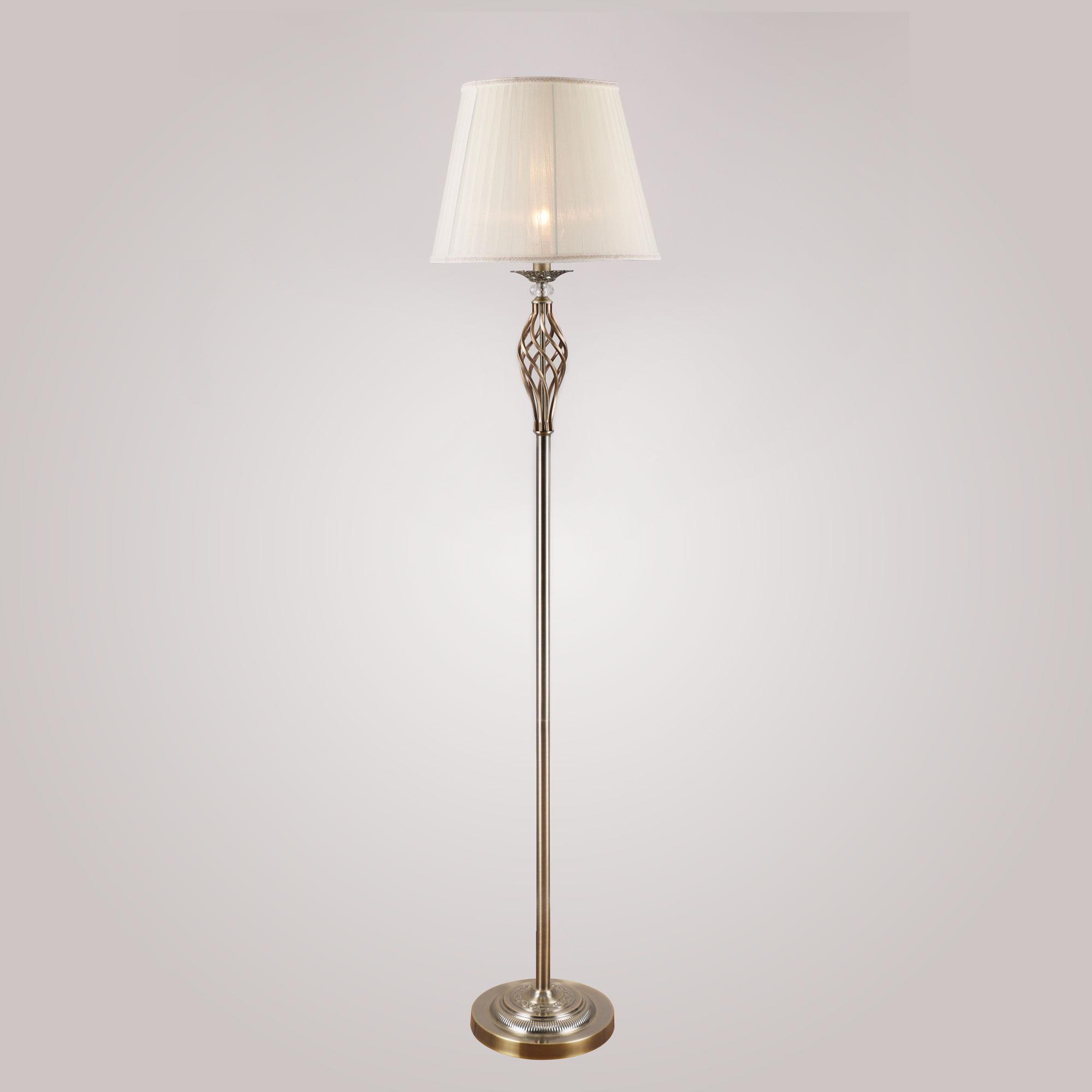 Торшер с абажуром Eurosvet 01003/1 античная бронза