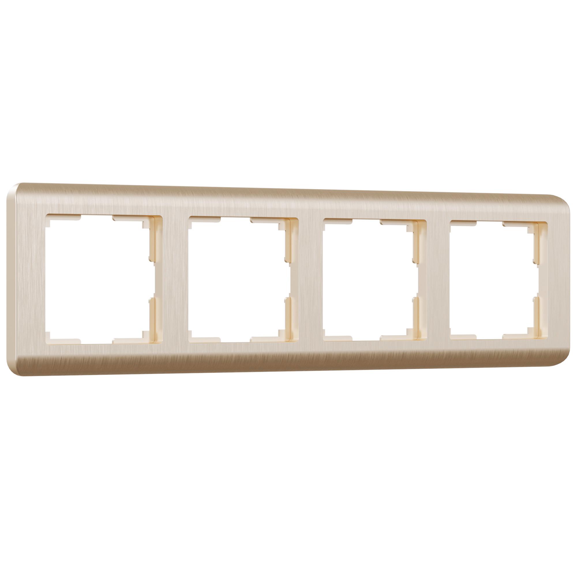 Рамка на 4 поста шампань Werkel W0042111