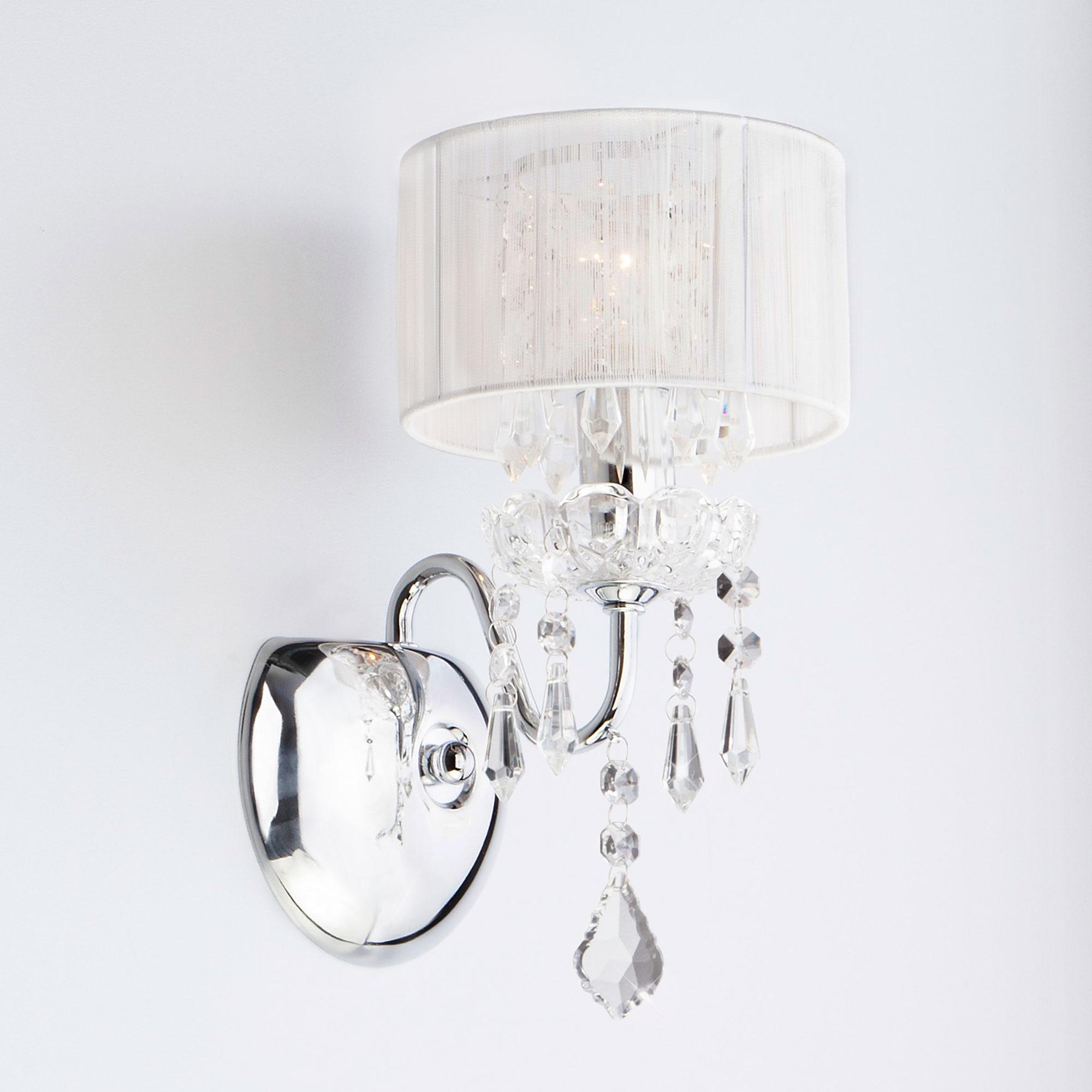 Бра с хрусталем Eurosvet 2045/1 хром/белый