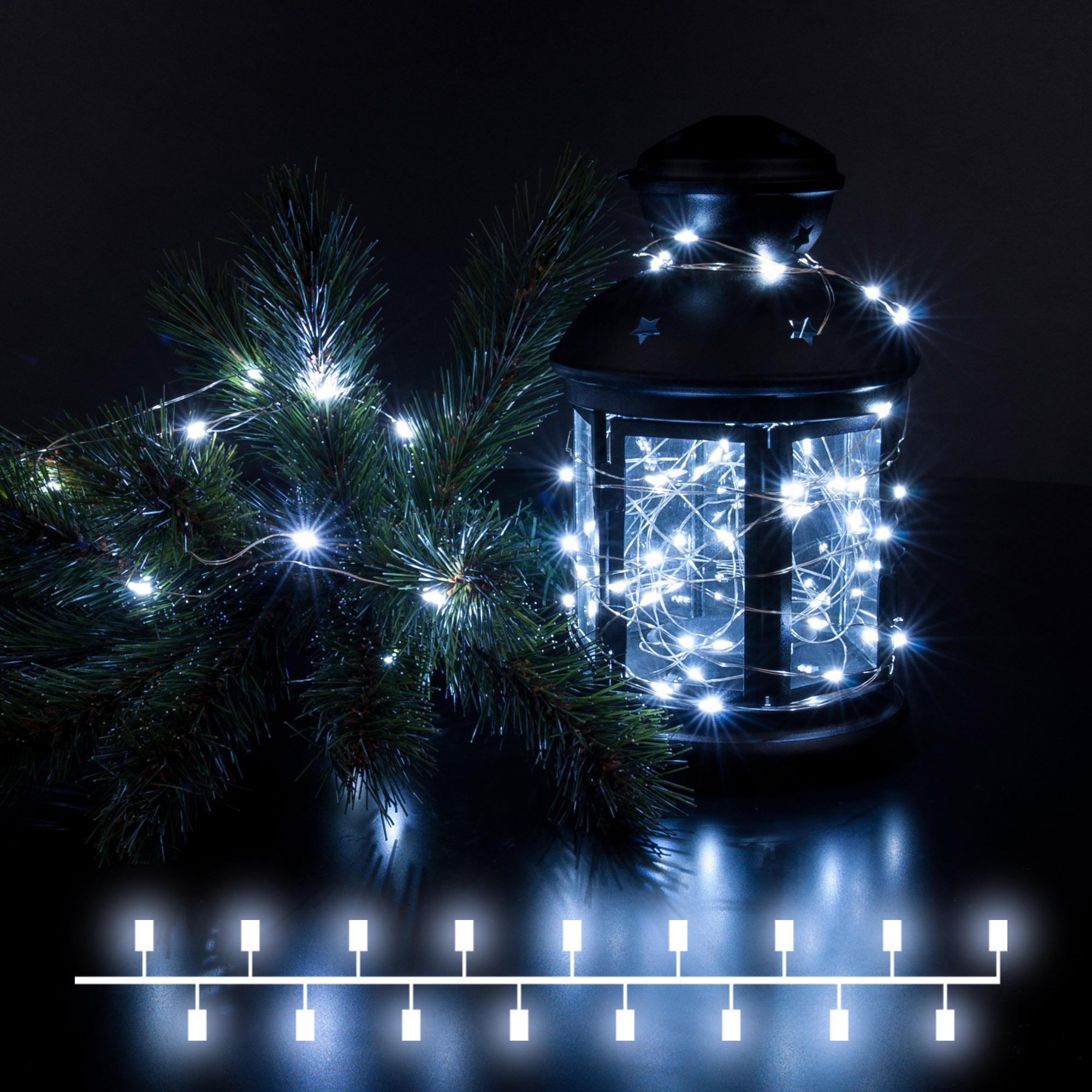 Светодиодная гирлянда нить "Роса" Eurosvet 10м IP20 400-008 белый