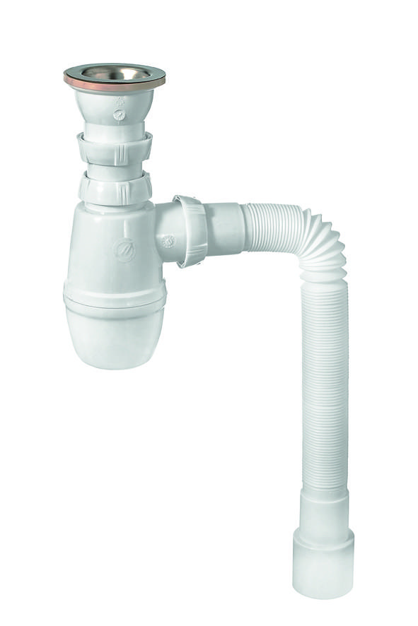 Сифон с выпуском 40 мм Wirquin Минор и гофротрубой L800 40х40/50 мм 30718026