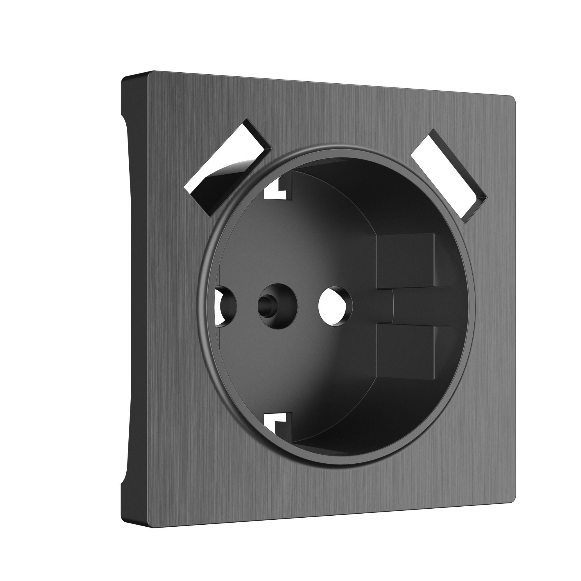 Накладка для розетки USB графит рифленый Werkel W1179504