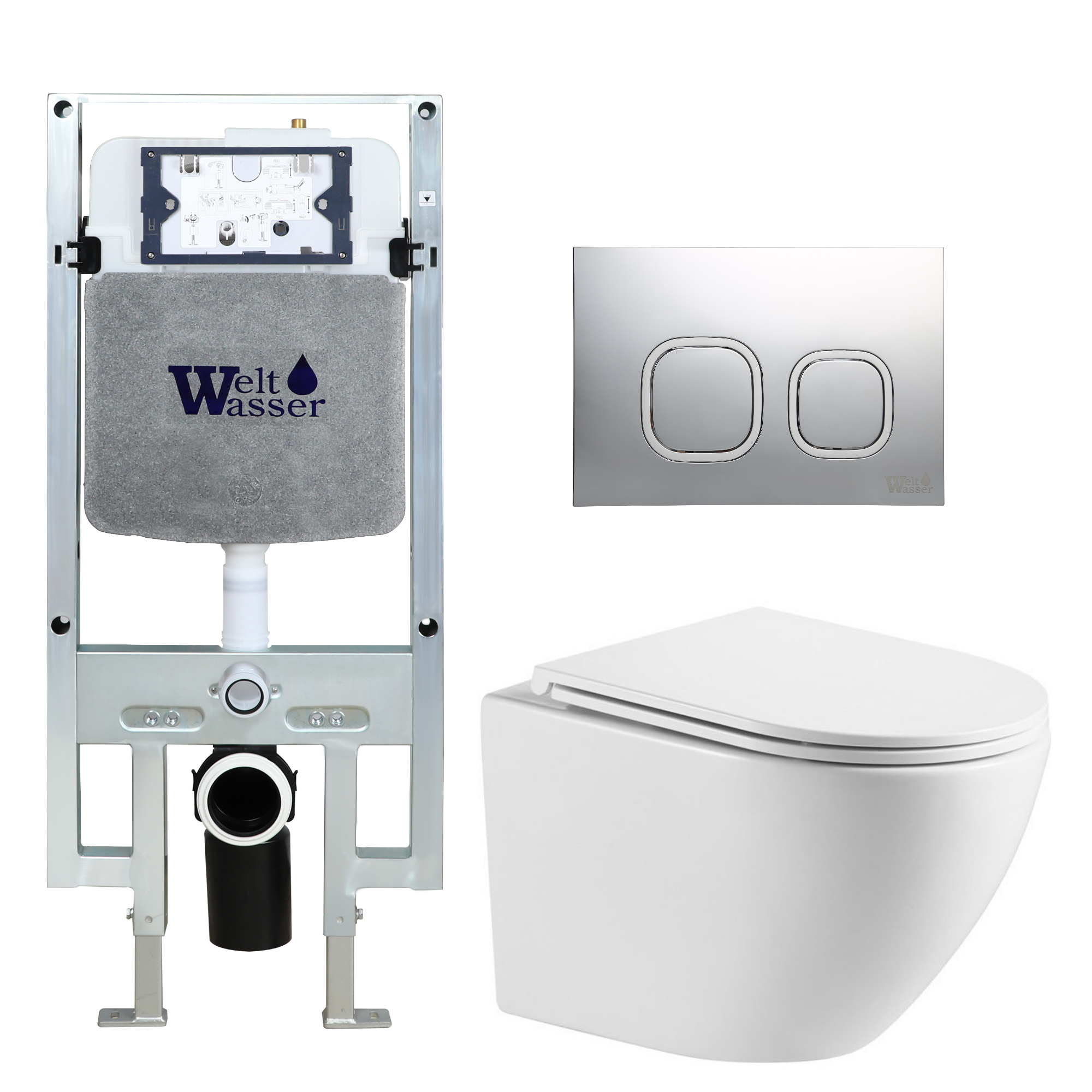 Комплект WeltWasser 10000010899 Merzbach 041 XL GL-WT + Amberg 497 ST + Amberg RD-CR