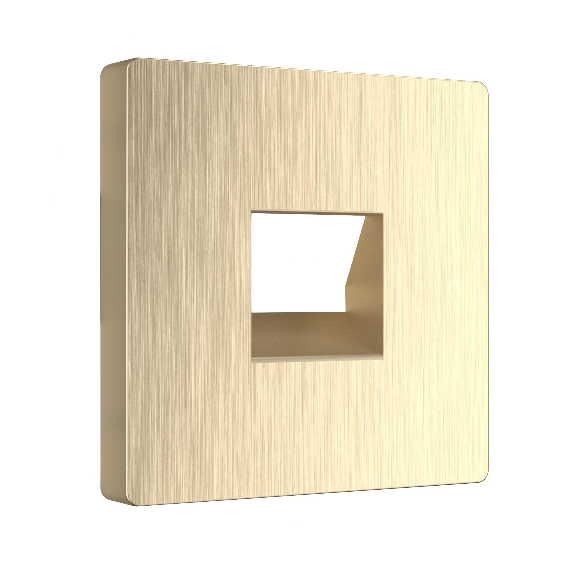 Накладка для телефонной розетки RJ11 шампань рифленый Werkel W1192010