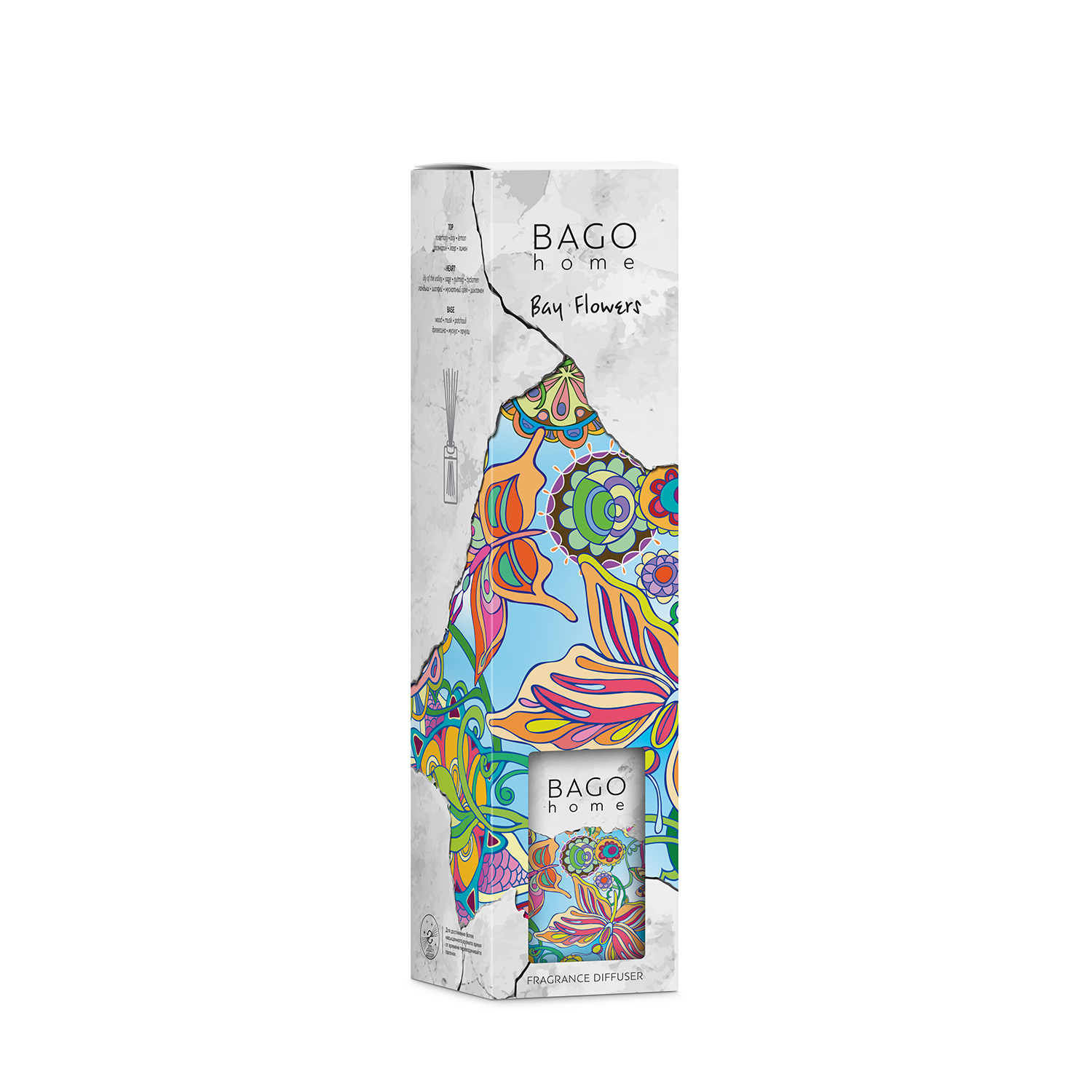 Ароматический диффузор BAGO Home Лавровые цветы 75 мл