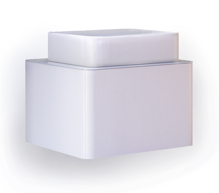 Тумба под раковину Raval Pure 56 подвесная Pur.01.56/P/W белая