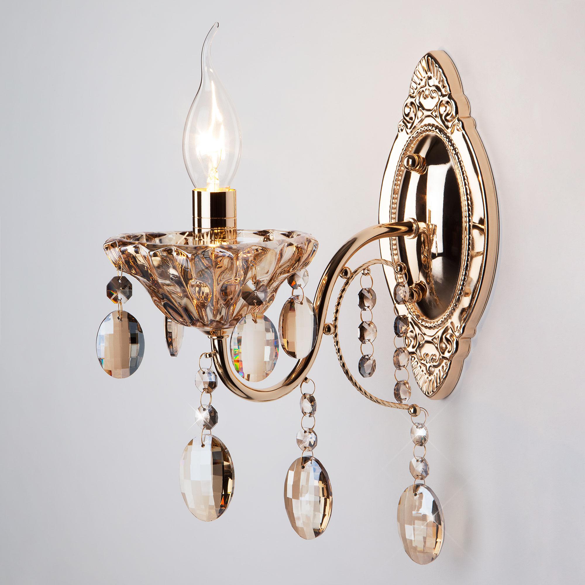 Бра с тонированным хрусталем Eurosvet 10025/1 золото