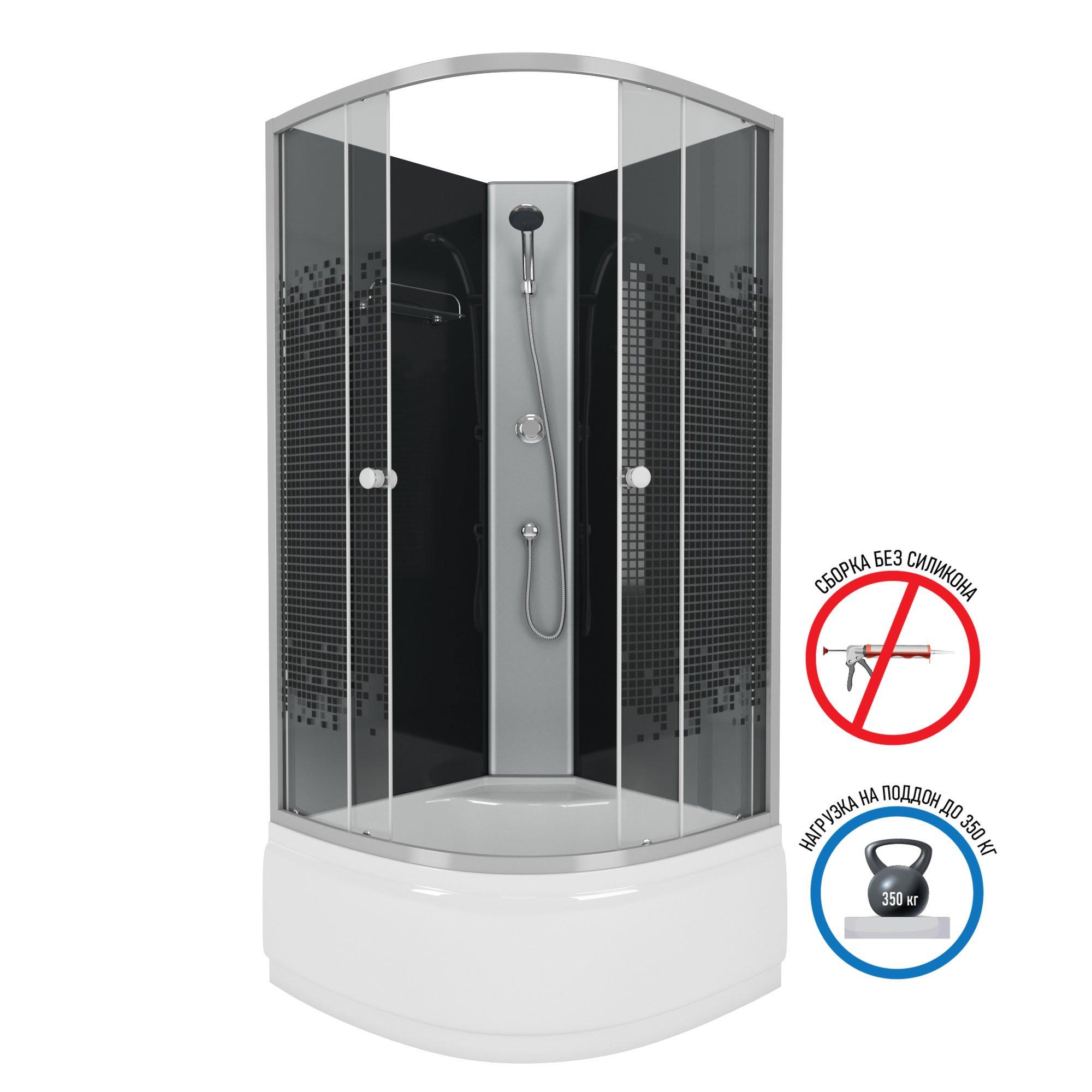 Душевая кабина Niagara Eco 75081454BK 90х90х195 (4 места)