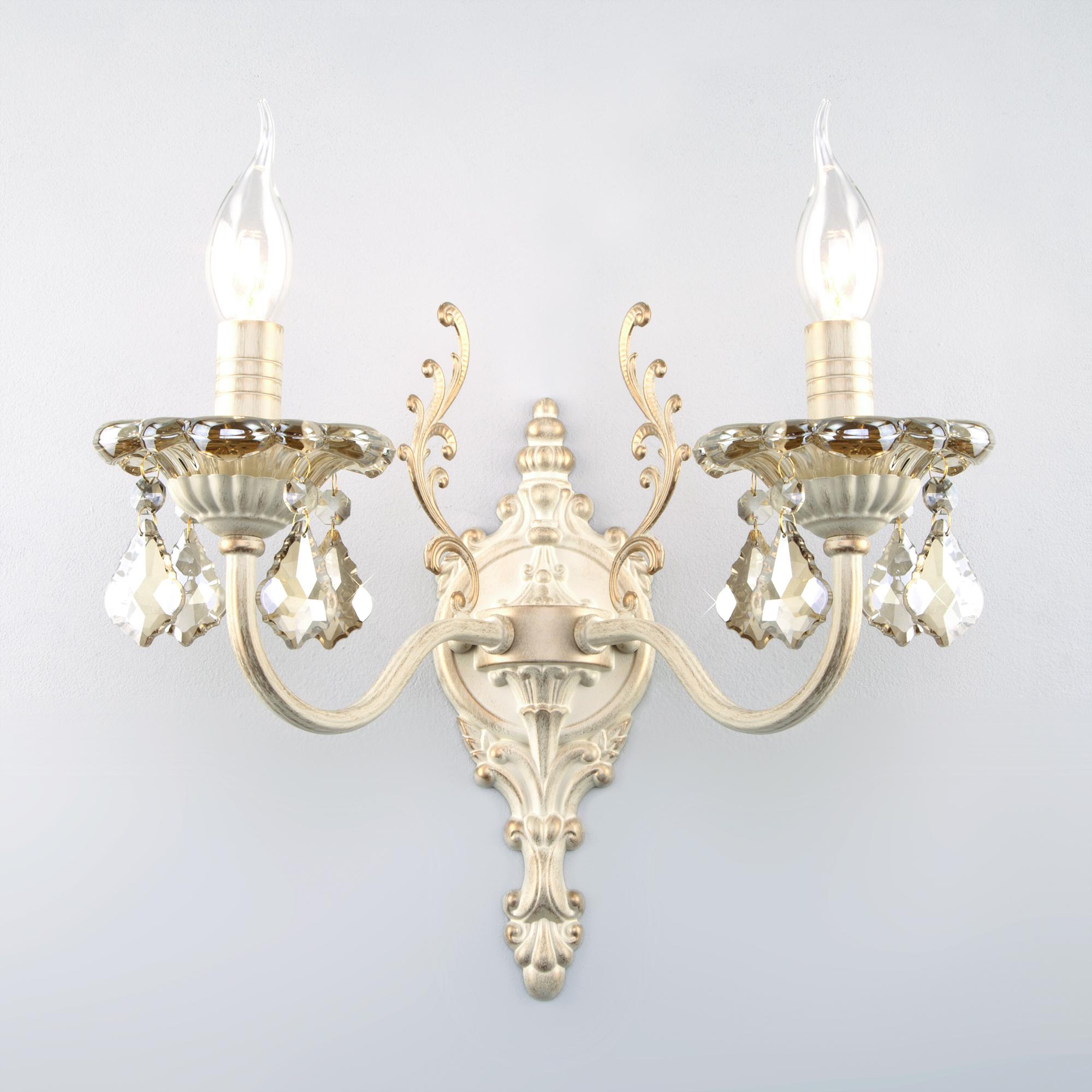 Бра с хрусталем Eurosvet 3281/2 белый с золотом