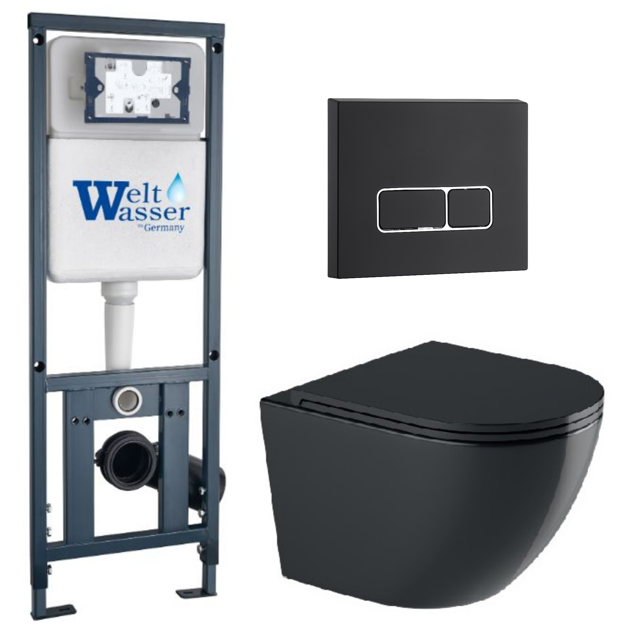 Комплект WeltWasser 10000012198 Merzbach 043 GL-BL + Marberg 410 + Marberg 410 SE MT-BL