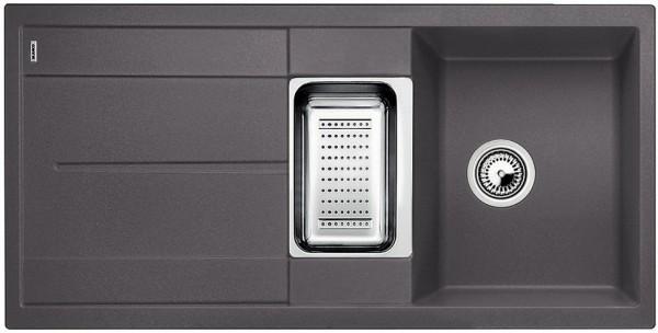 Врезная кухонная мойка Blanco METRA 6S SILGRANIT PuraDur темная скала