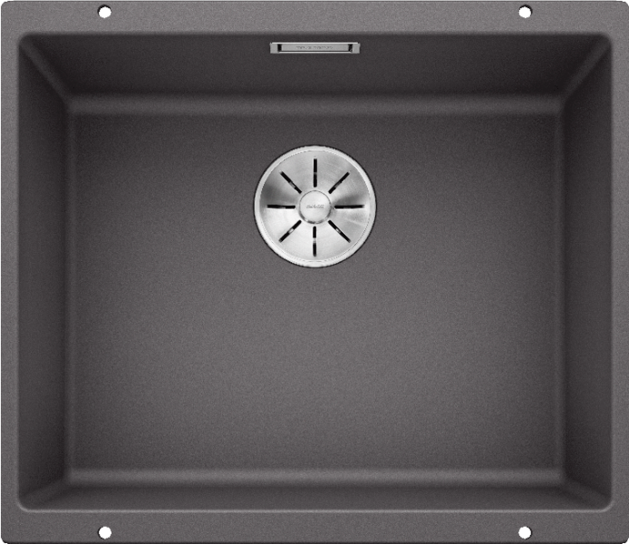 Врезная кухонная мойка Blanco SUBLINE 500-U SILGRANIT PuraDur темная скала