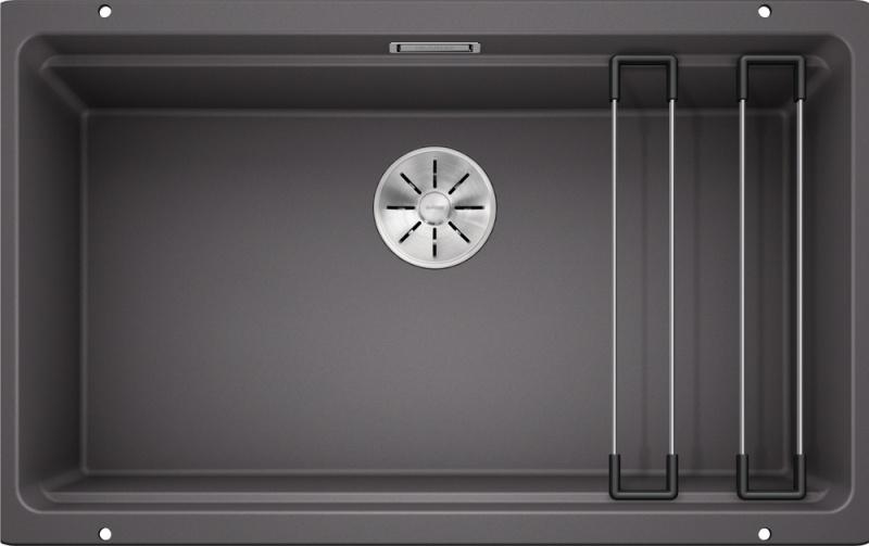 Врезная кухонная мойка Blanco ETAGON 700-U SILGRANIT PuraDur темная скала