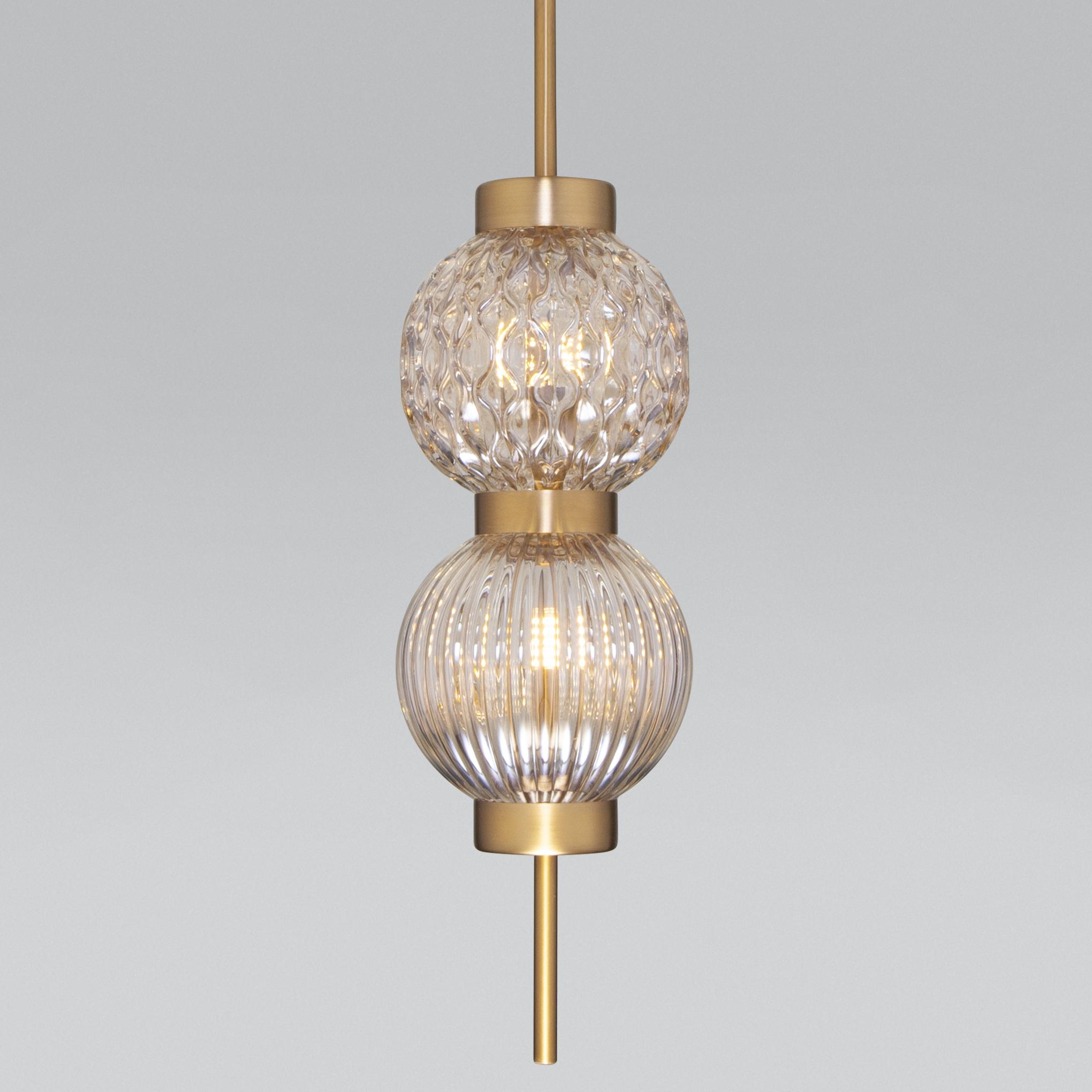 Подвесной светильник с плафонами Eurosvet 50186/2 латунь