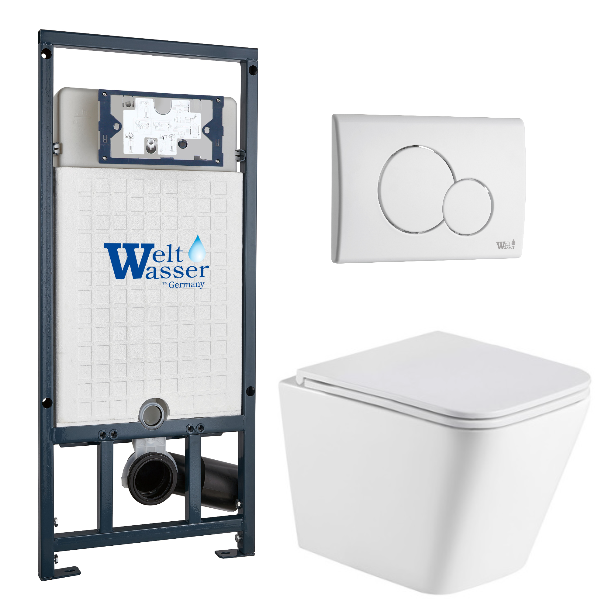 Комплект WeltWasser 10000011879 Gelbach 043 GL-WT + Marberg 507 + Marberg 507 RD GL-WT