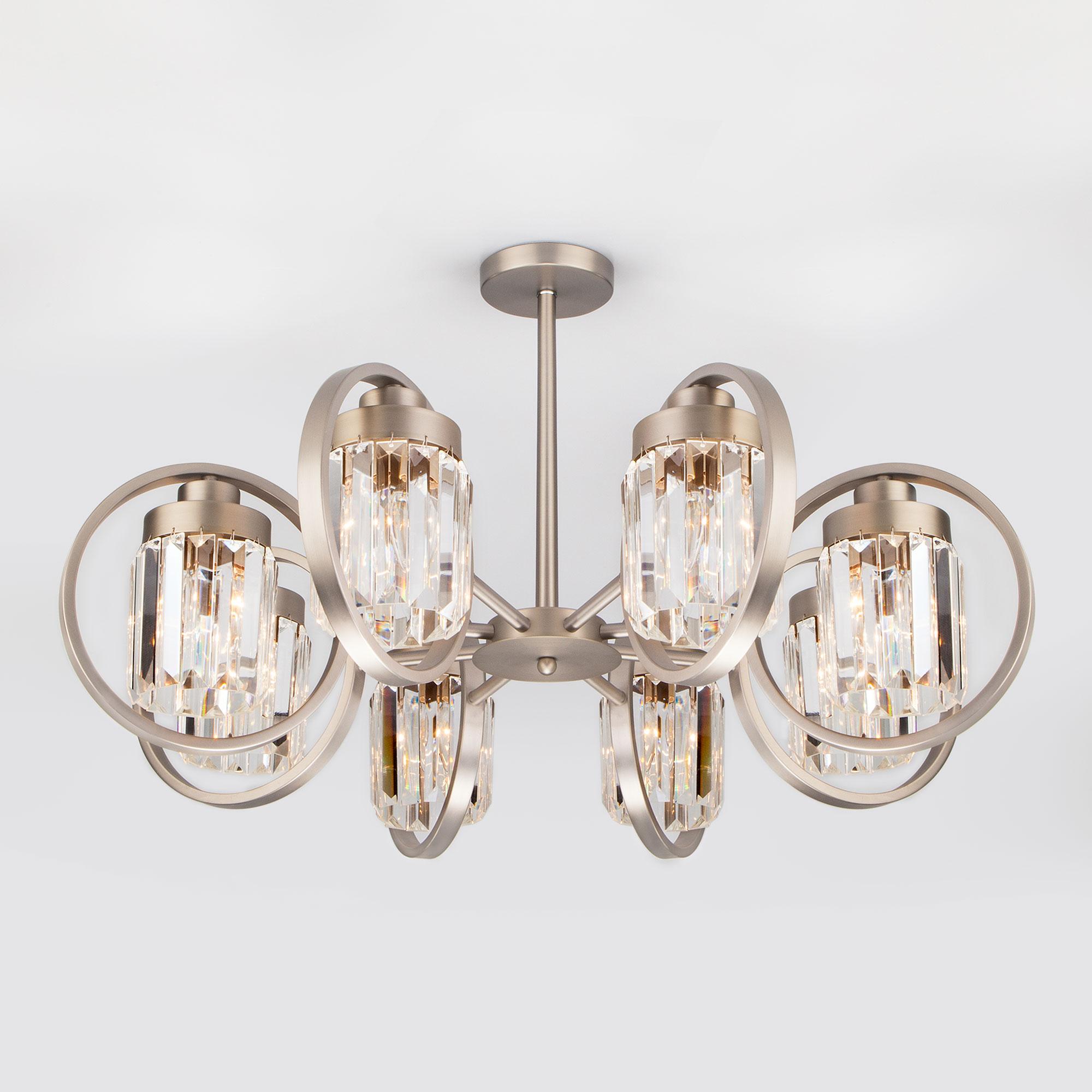 Потолочная люстра Eurosvet Умный дом 10128/8 сатин-никель