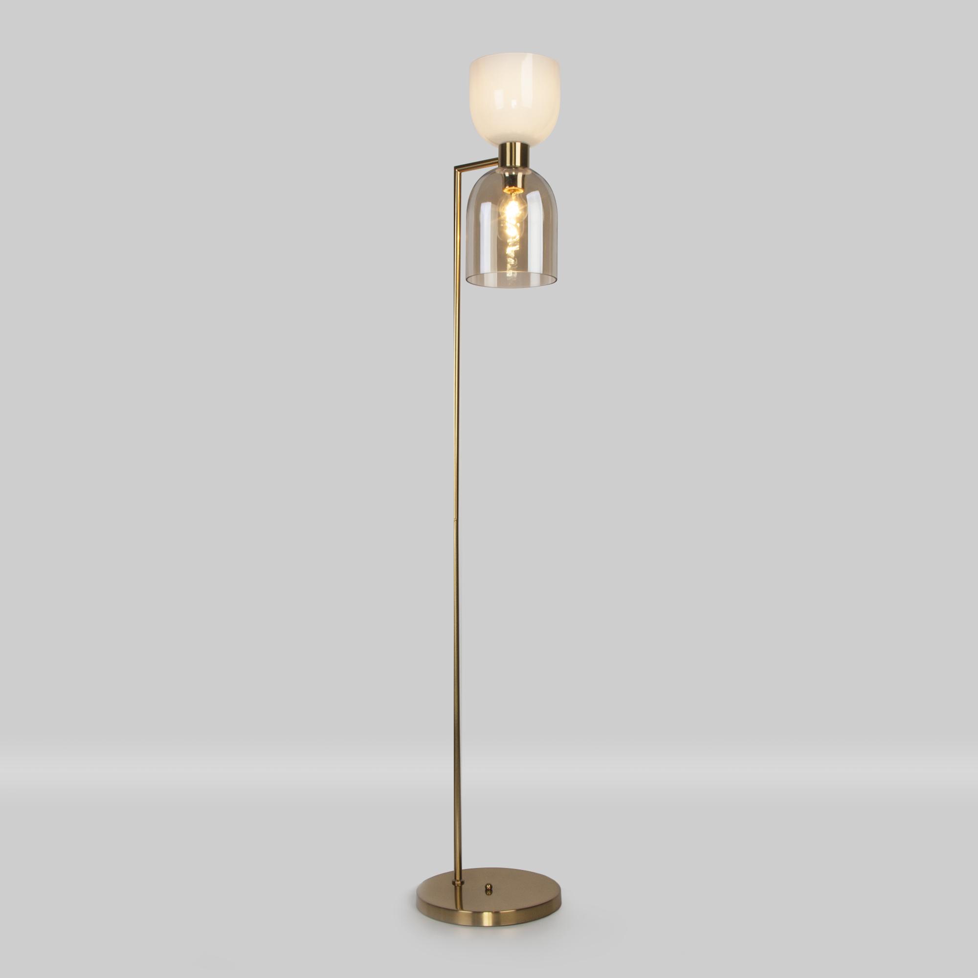 Торшер со стеклянными плафонами Eurosvet 01085/2 латунь