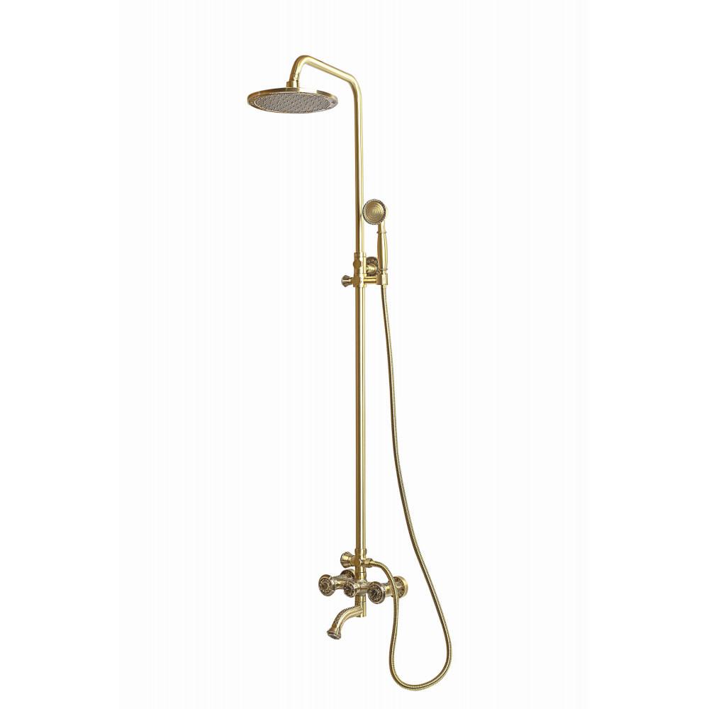 Душевая стойка Milacio Almeria бронза MC.100.BR