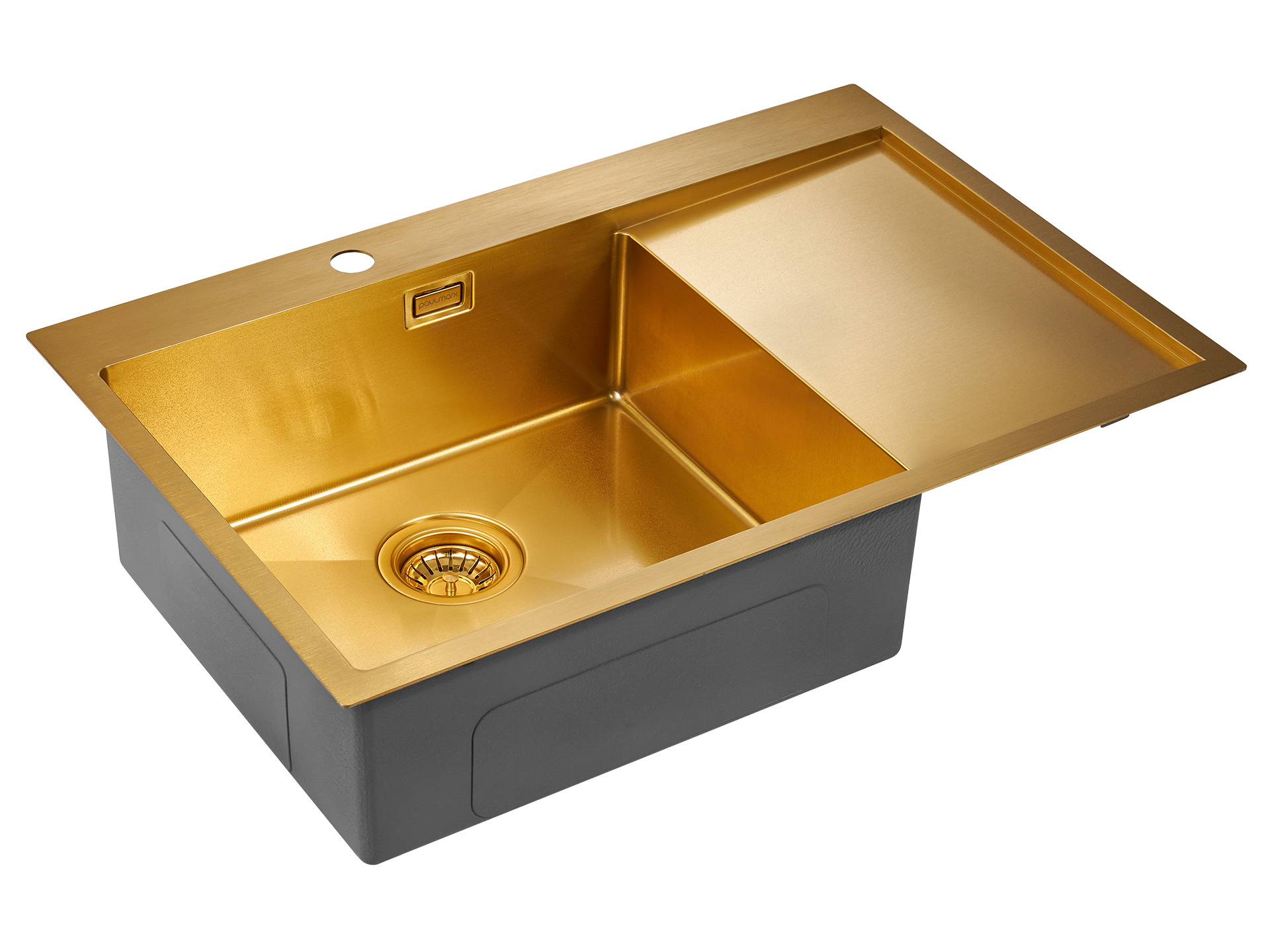Мойка кухонная Paulmark ELDE PM807851-BGL брашированное золото левая 780х510мм