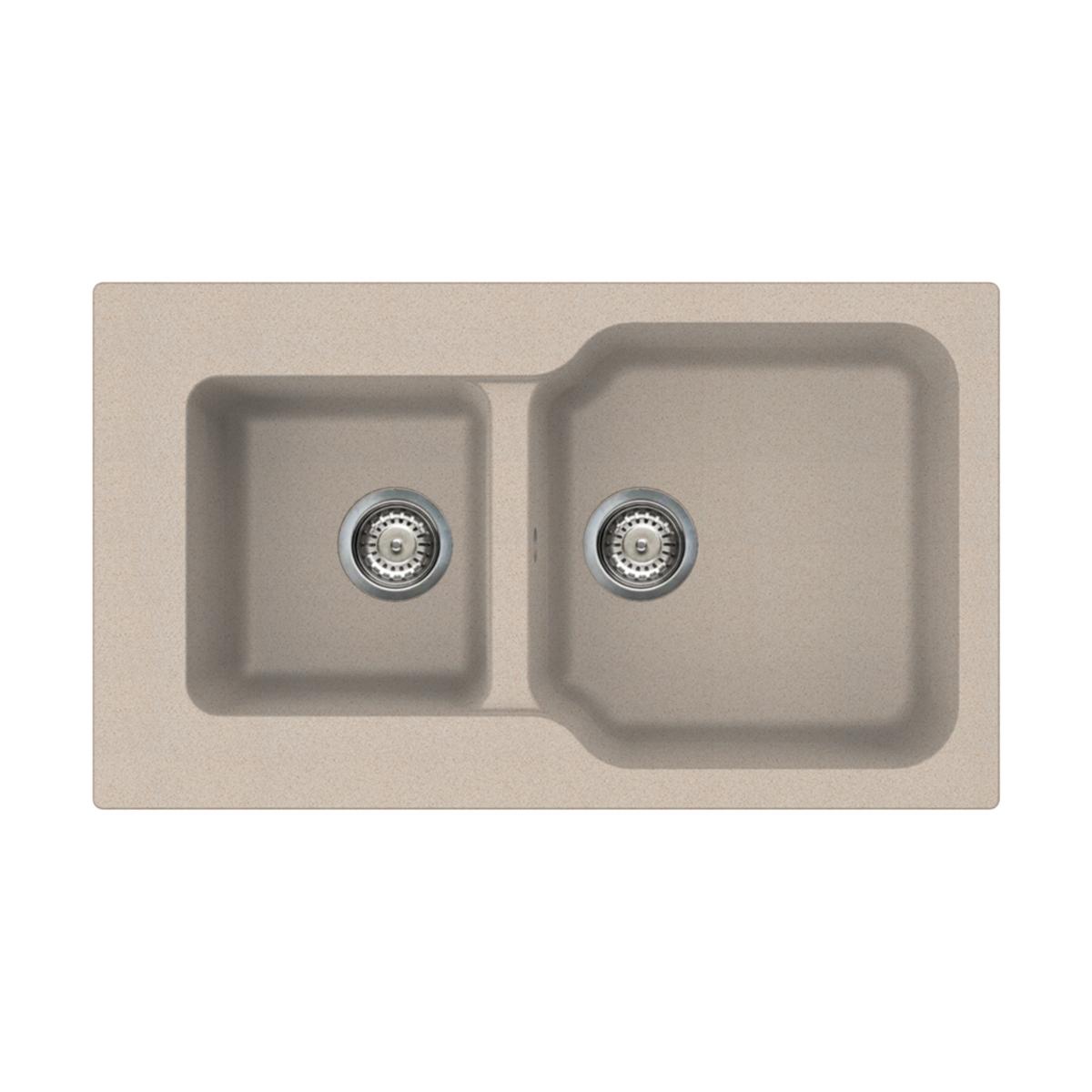 Врезная кухонная мойка Omoikiri Maru 86-2-SA бежевый 4993286